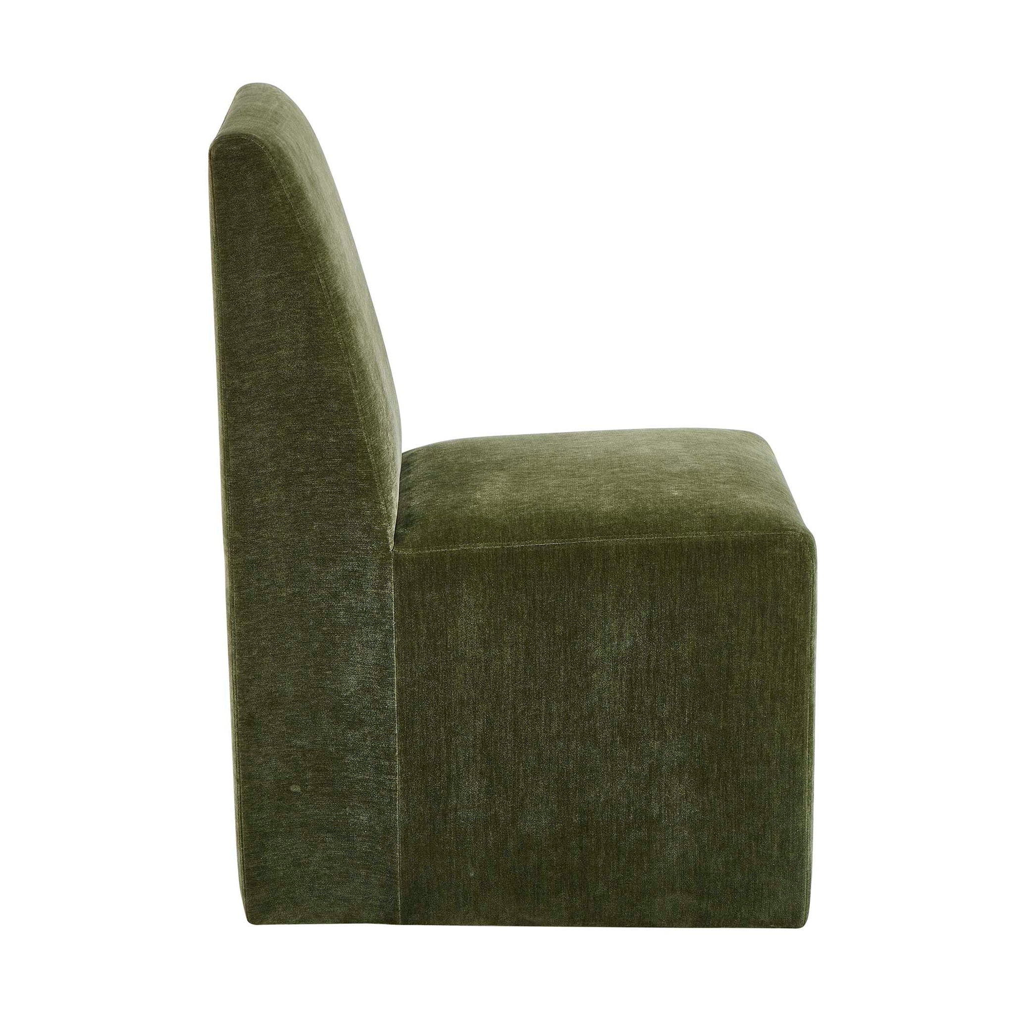 Moro - Armless Dining Chair - Moss