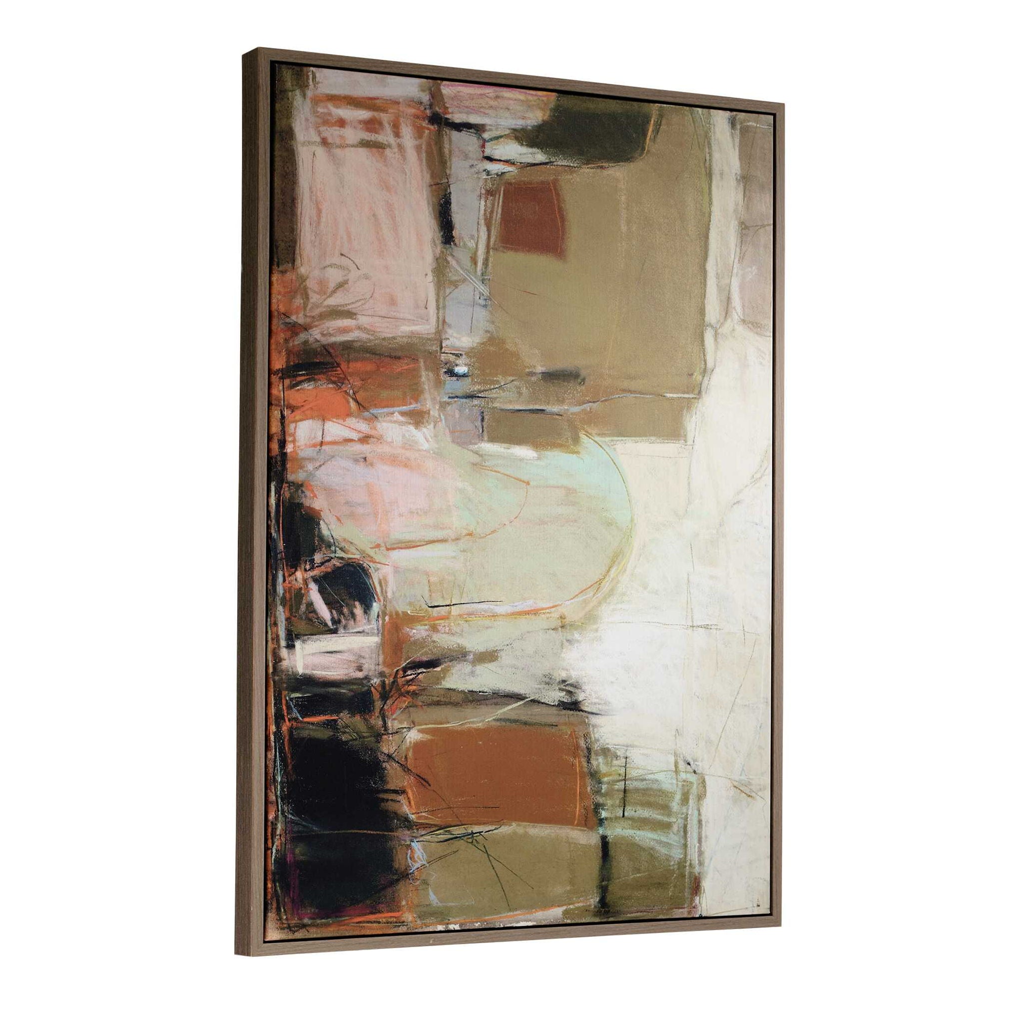 Palace Walls - Framed Abstract Art - Black / Blue / Brown / Green / Orange / Pink / Purple / White / Yellow