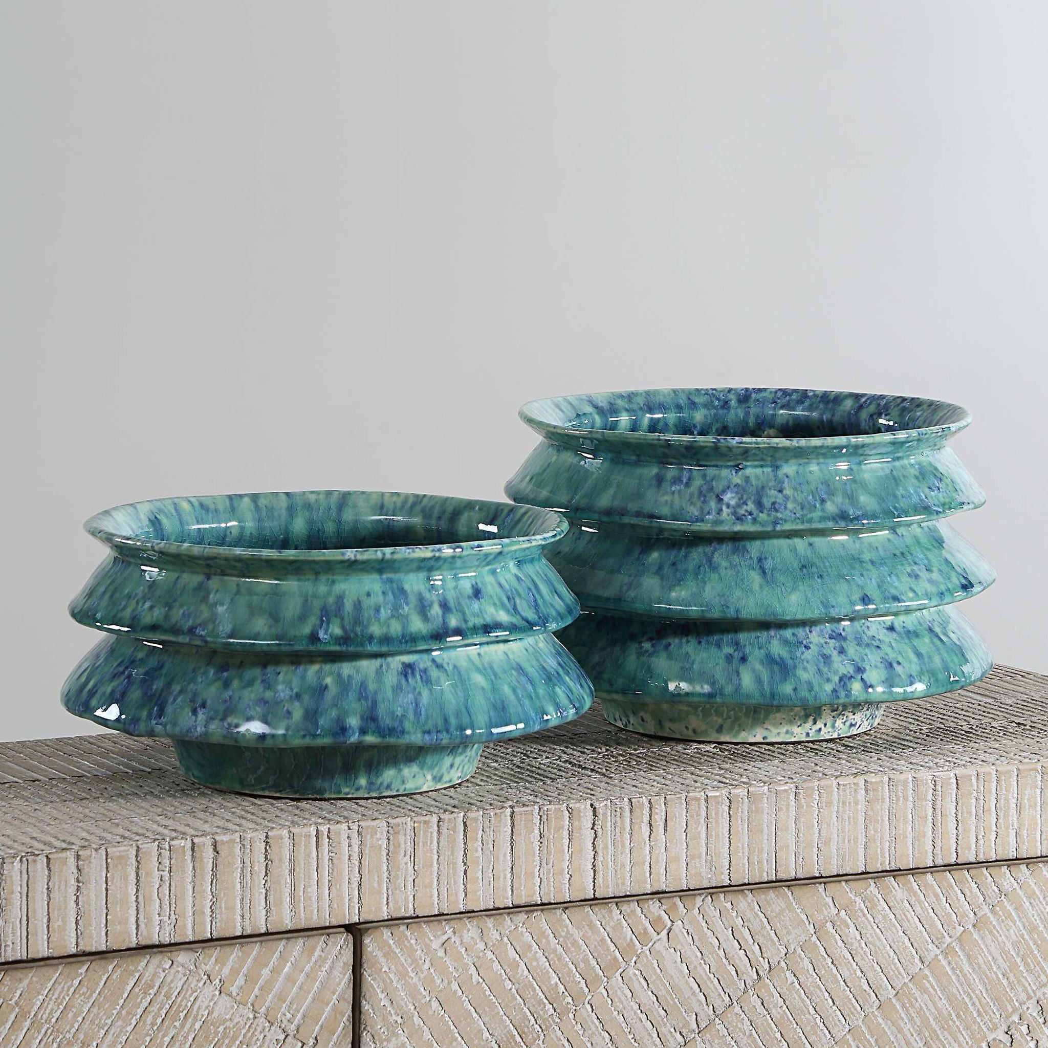 ZigZag - Bowls (Set of 2) - Green