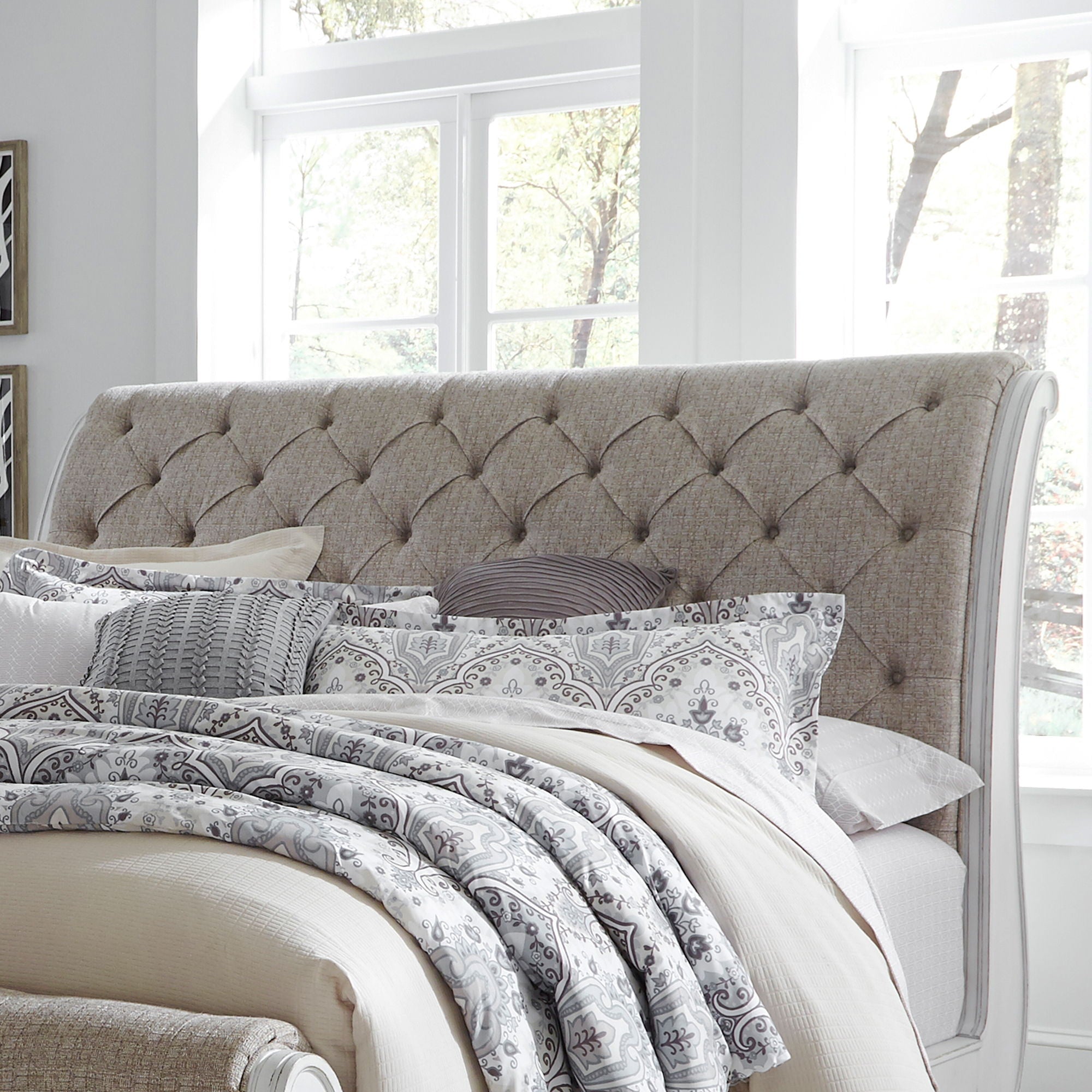 Magnolia Manor - Upholstered Sleigh Headboard