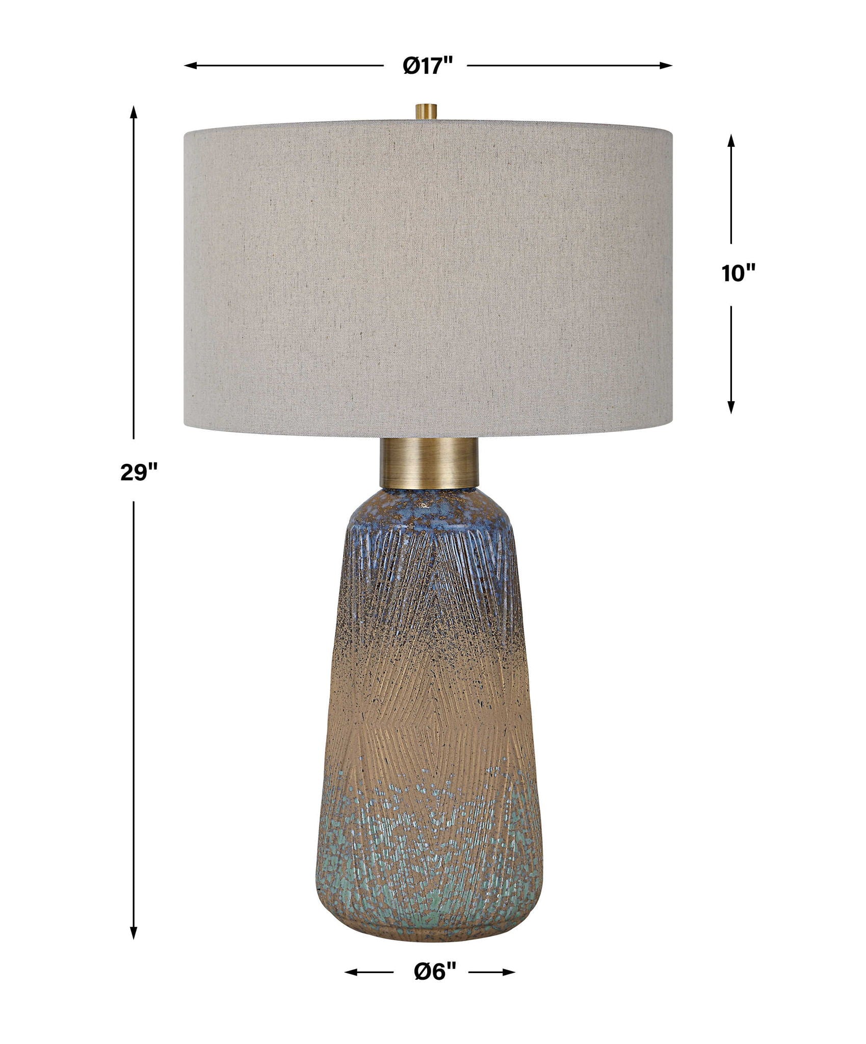 Western Sky - Ceramic Table Lamp - Blue