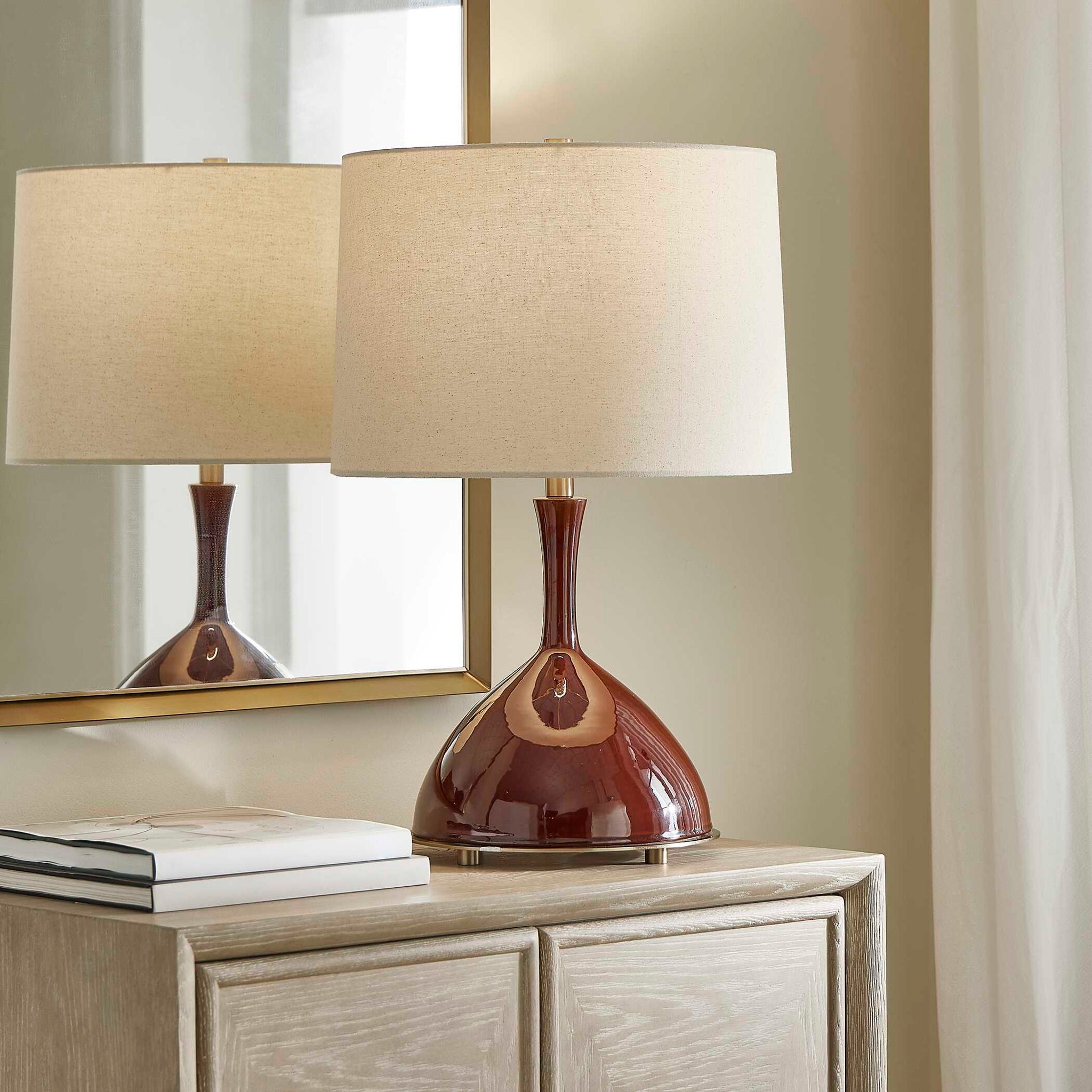Colette - Table Lamp - Burgundy