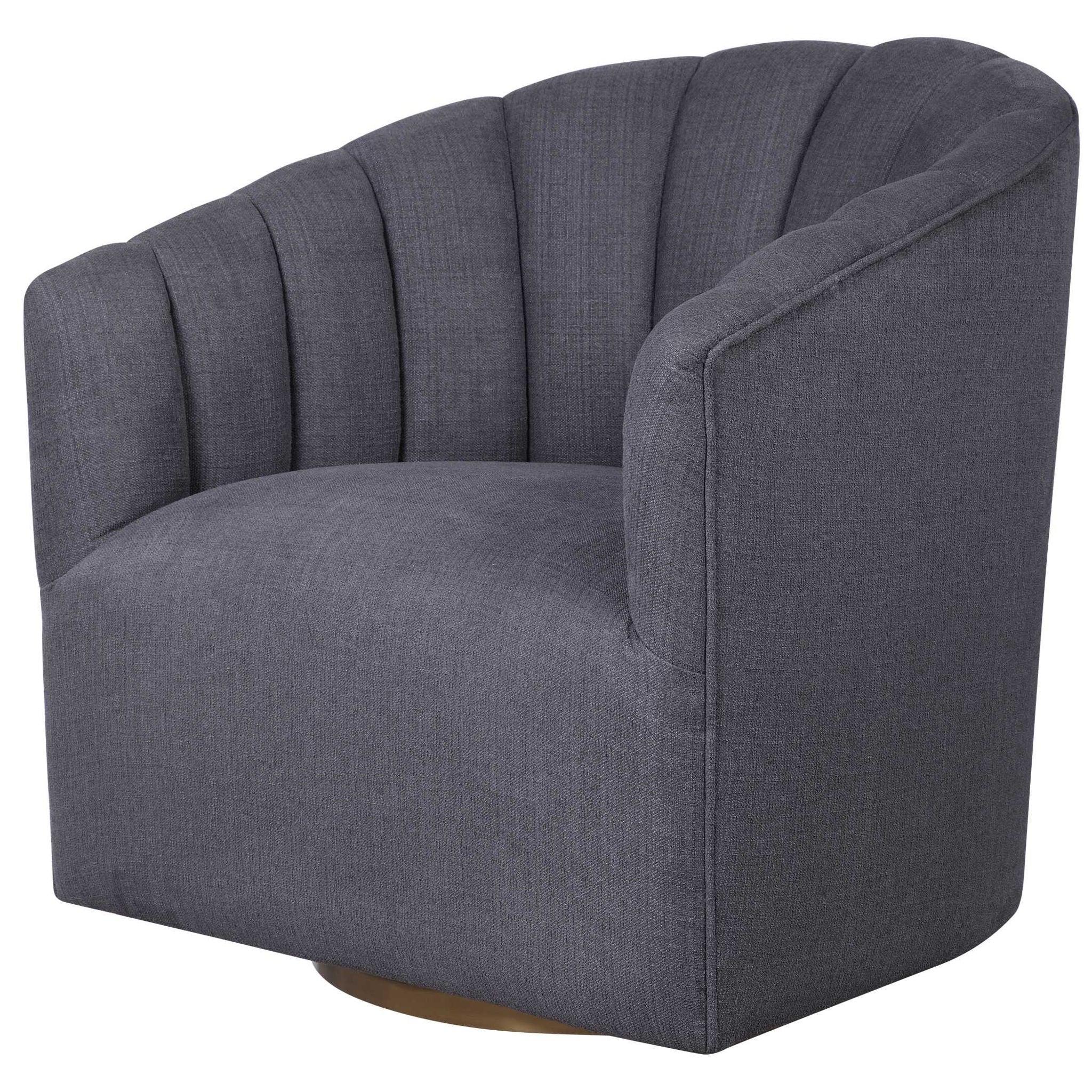 Cuthbert - Modern Swivel Chair - Dark Gray