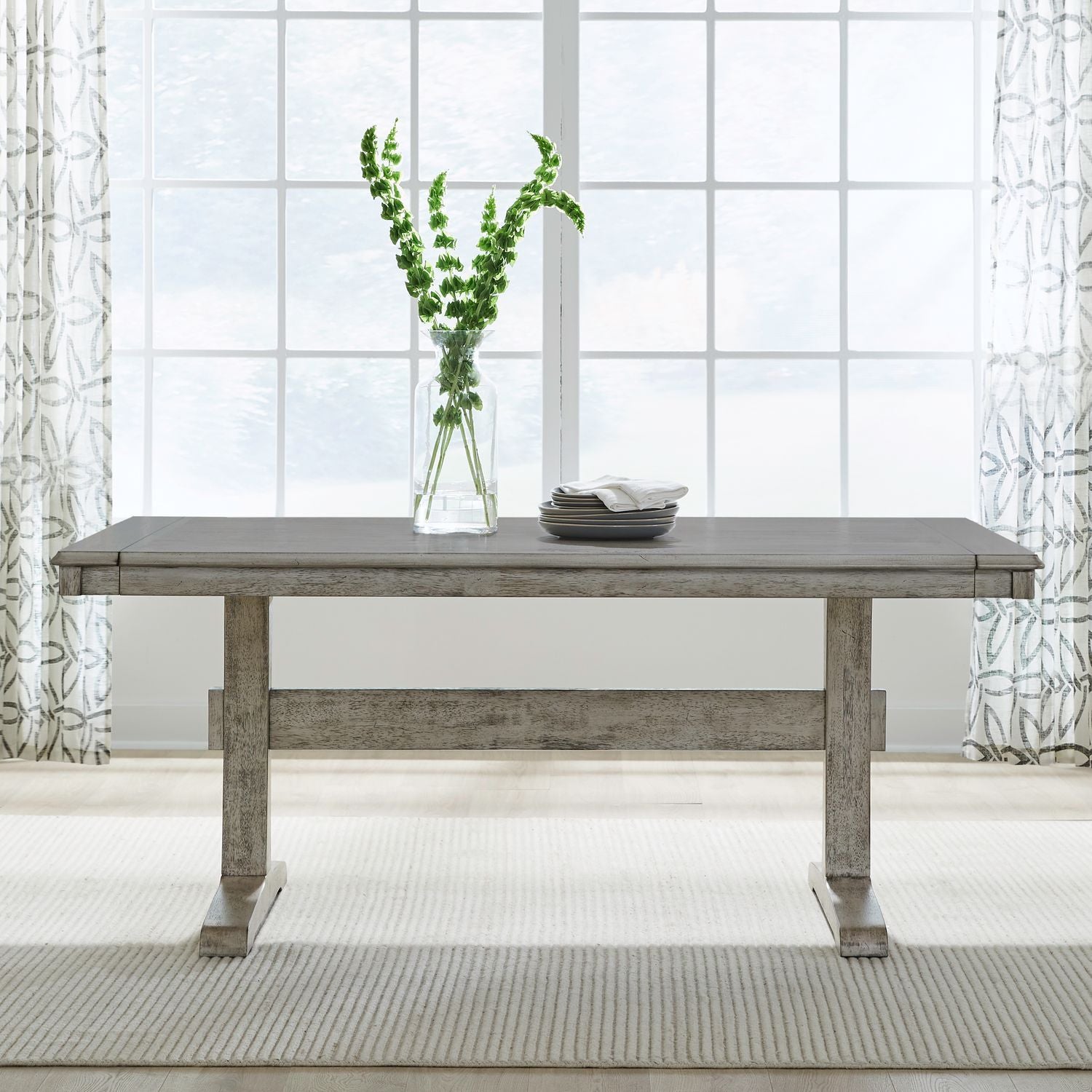 Hallendale - Trestle Table - White