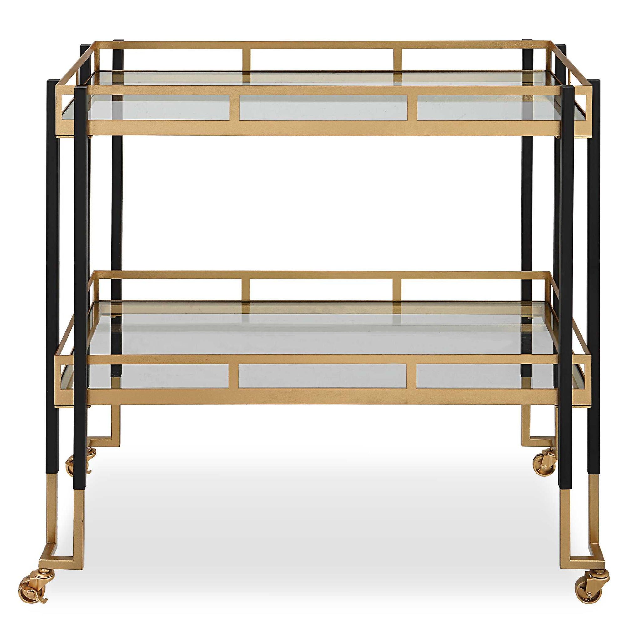 Kentmore - Modern Bar Cart - Gold