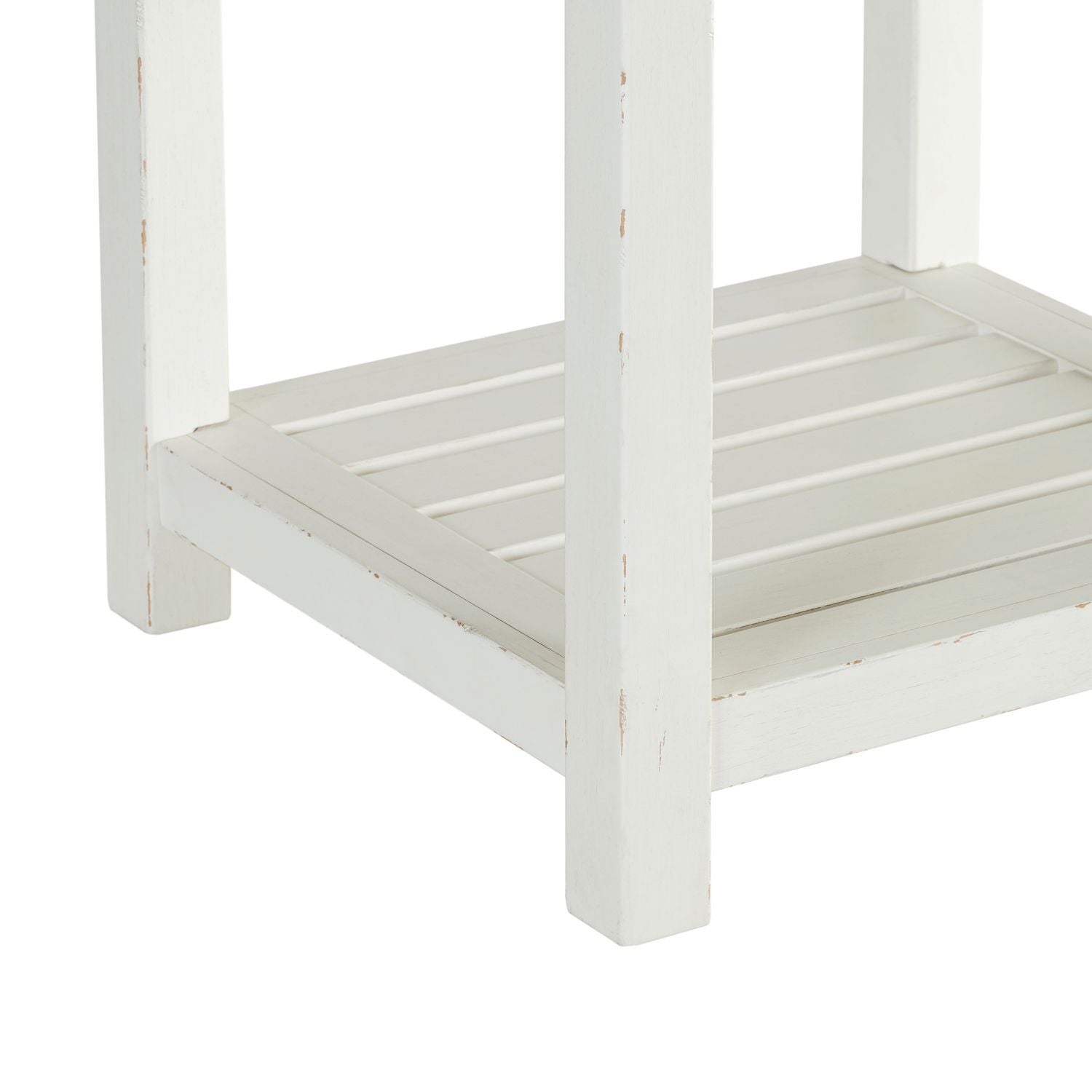 Backroads - End Table - Weathered White & Parchment Brown