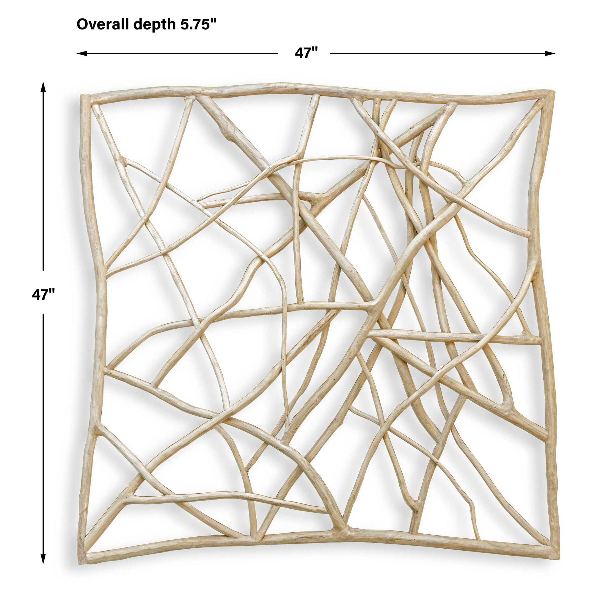 Tangled Up - Outdoor Teak Wall Decor - Woodtone