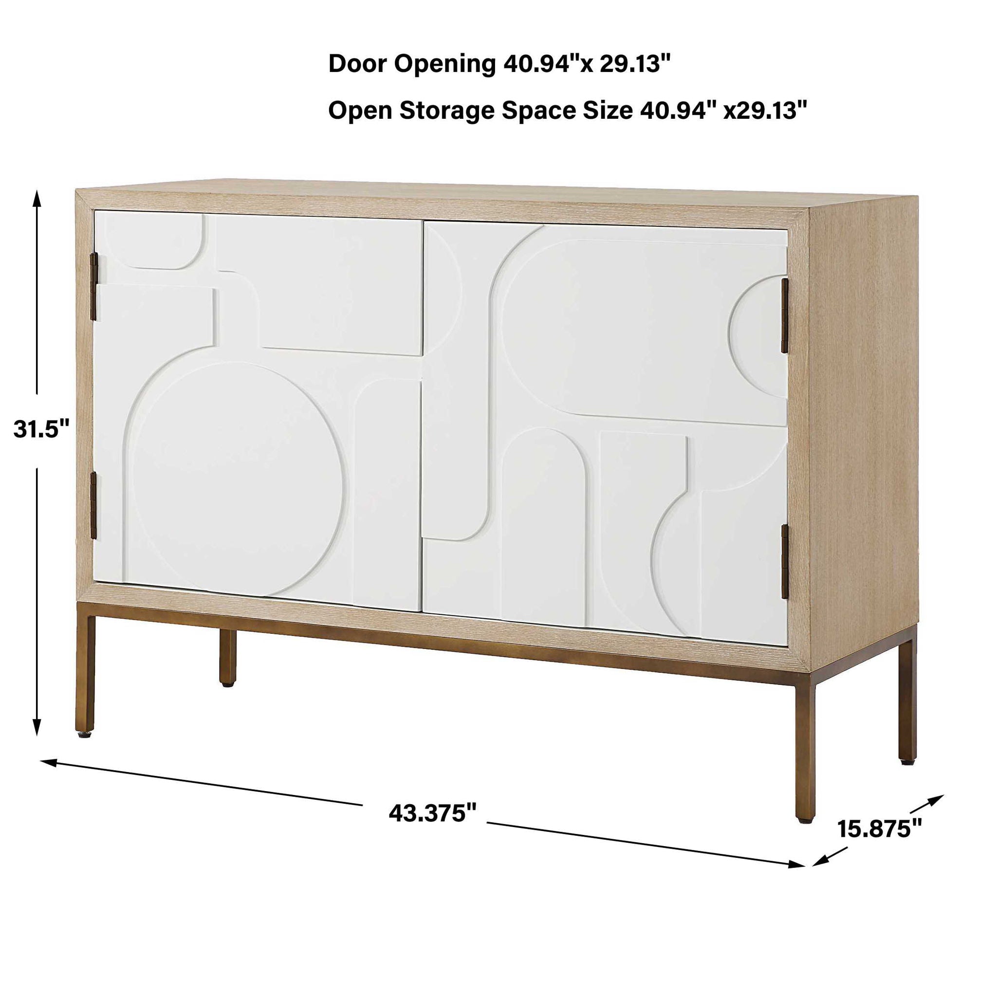 Weimar - 2 Door Cabinet - White / Woodtone