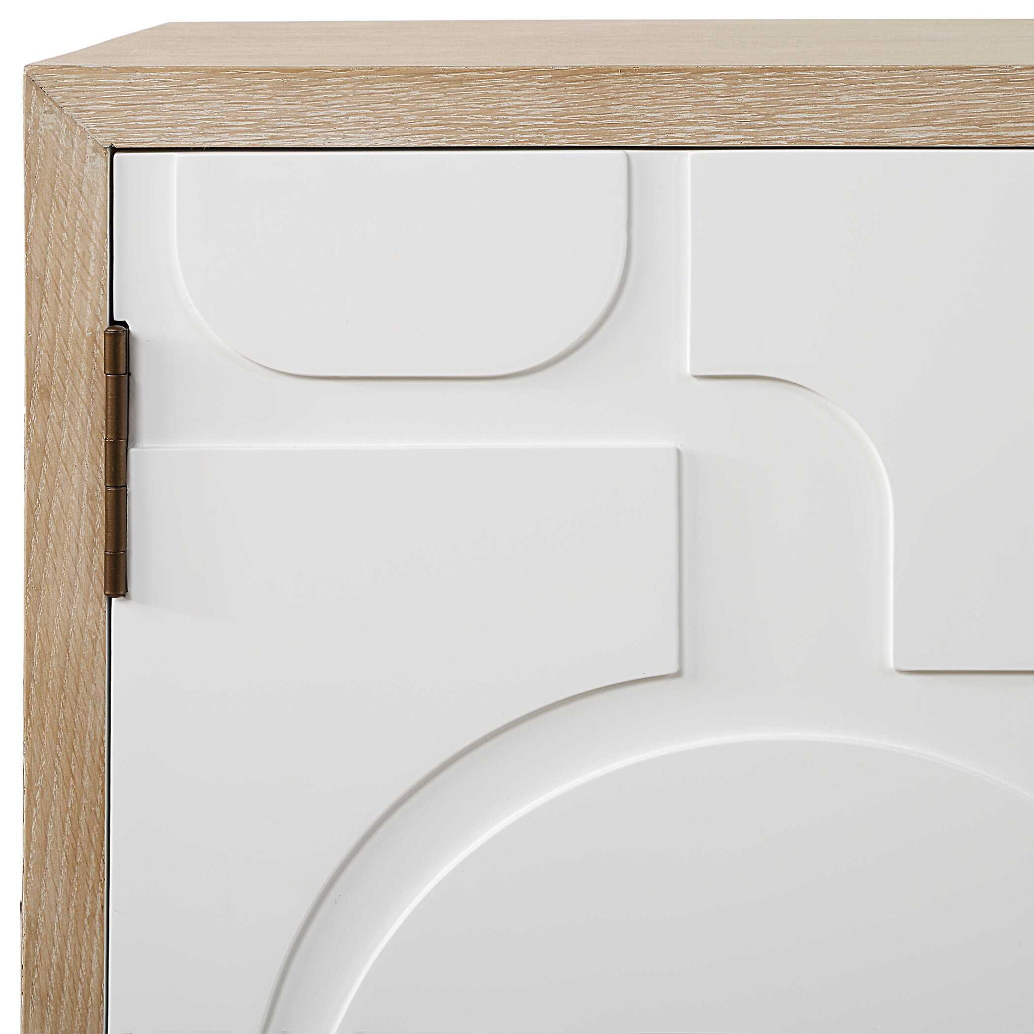 Weimar - 2 Door Cabinet - White / Woodtone