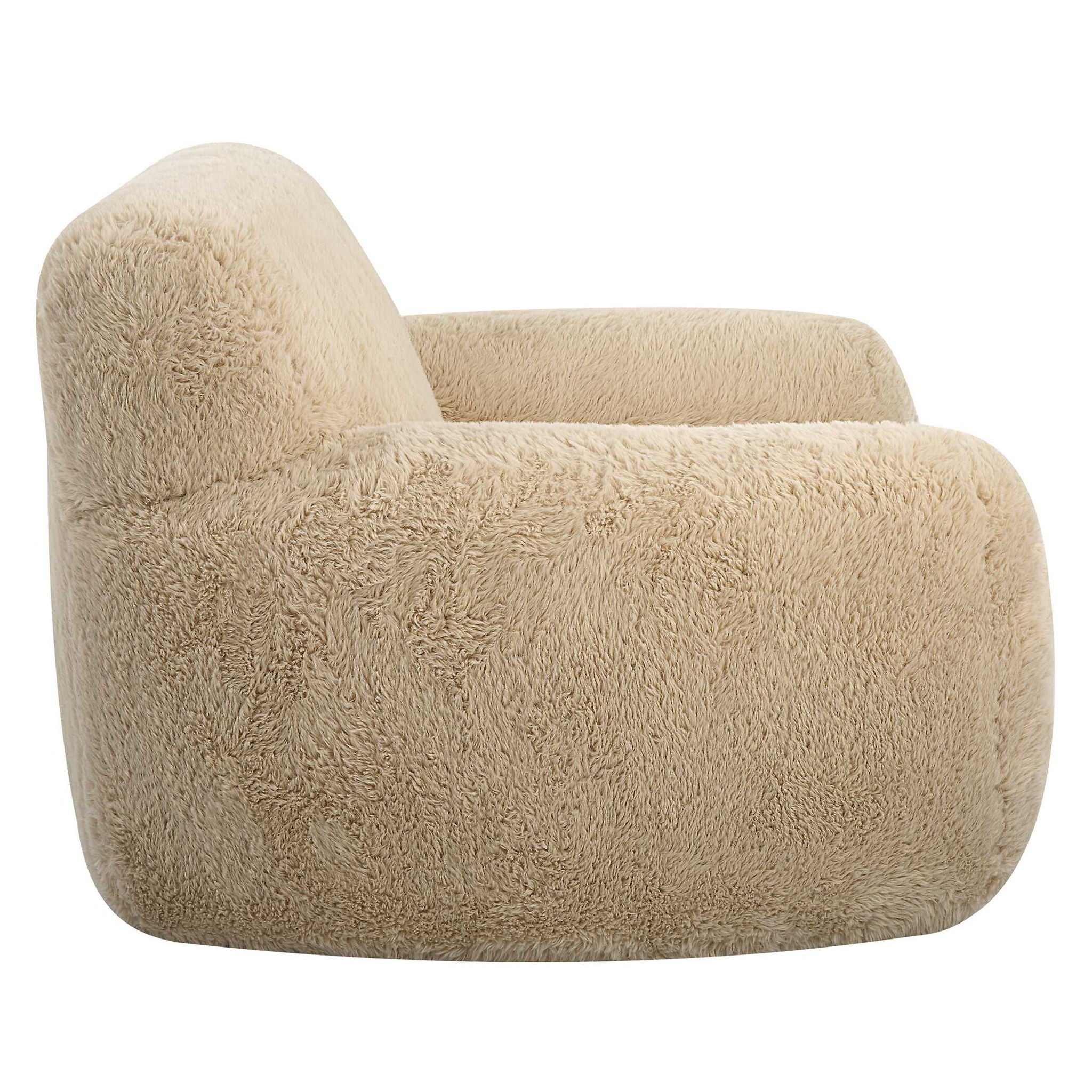 Abide - Sheepskin Accent Chair - Beige