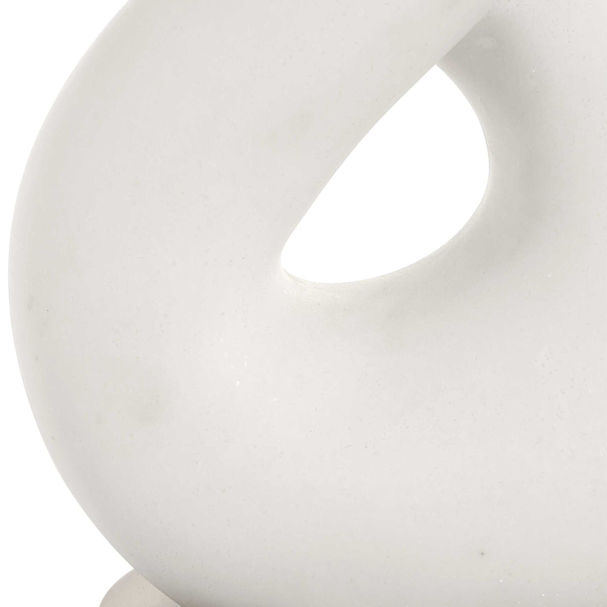 Meridian - Ivory Stone Table Lamp - White