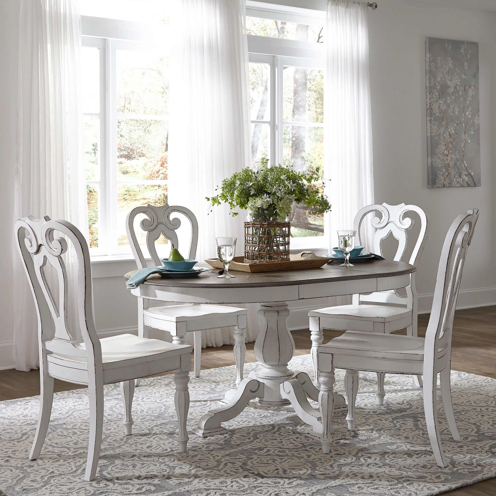 Magnolia Manor - Pedestal Table Set