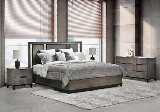 Amish Bedroom set 4D/choice of wood finish & fabric