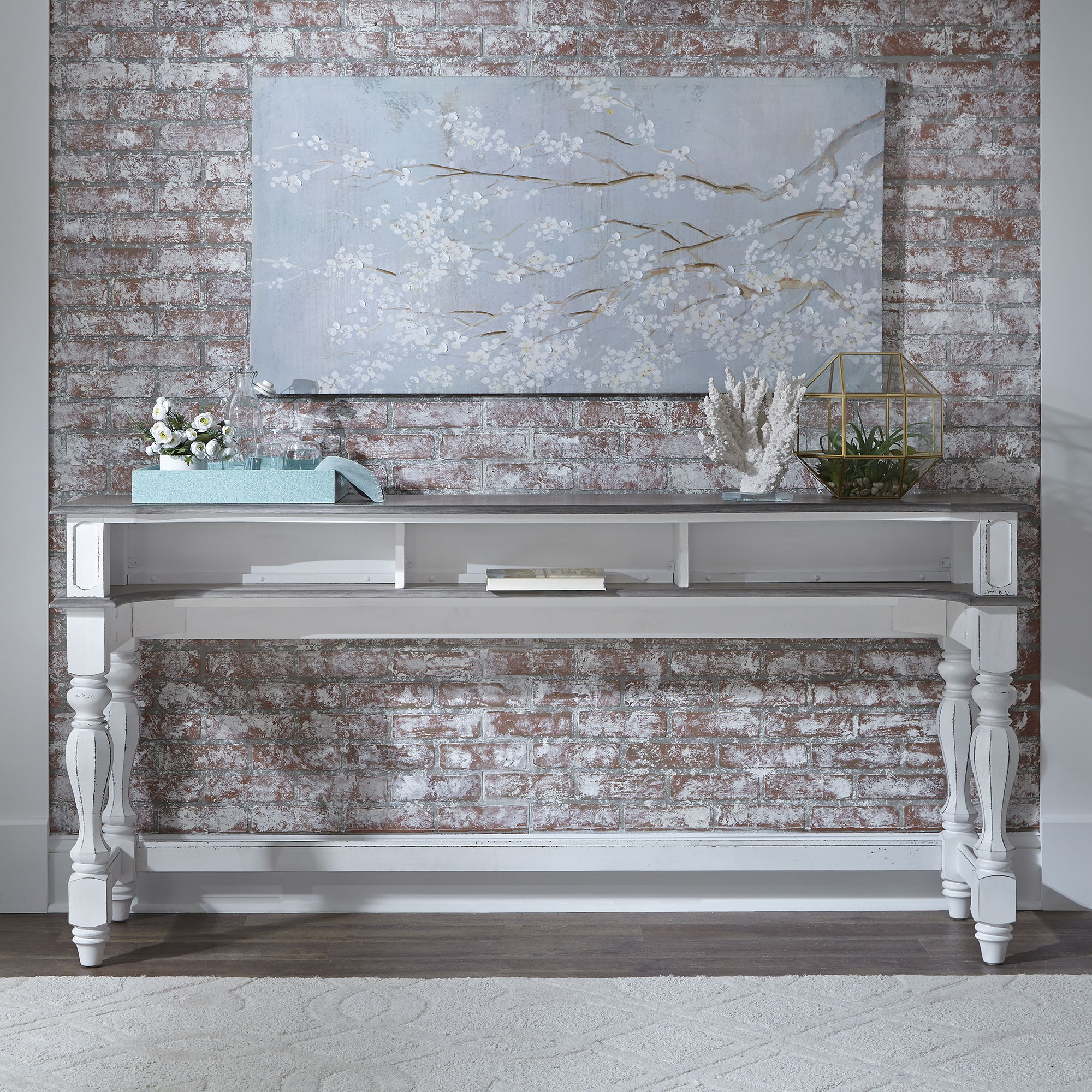 Magnolia Manor - Console Bar Table - White