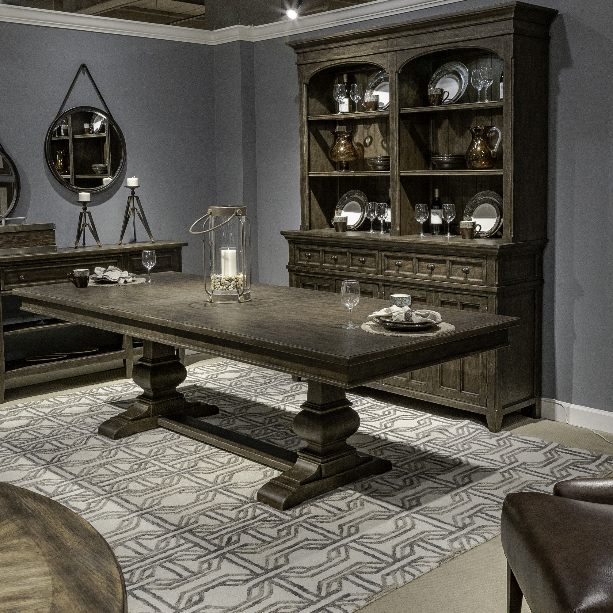 Paradise Valley - Trestle Table - Dark Brown