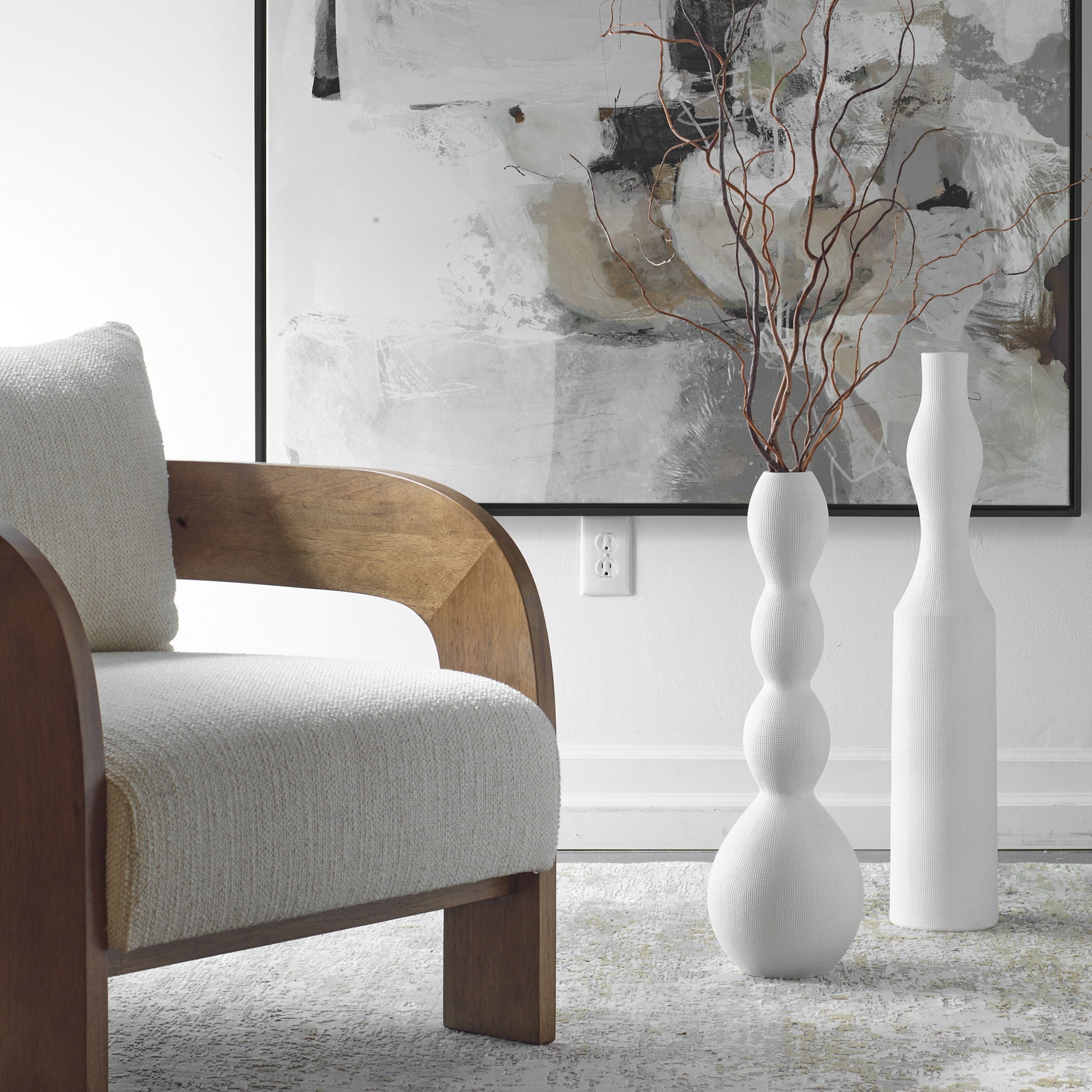 Forma - Ceramic Vases Large (Set of 2) - White