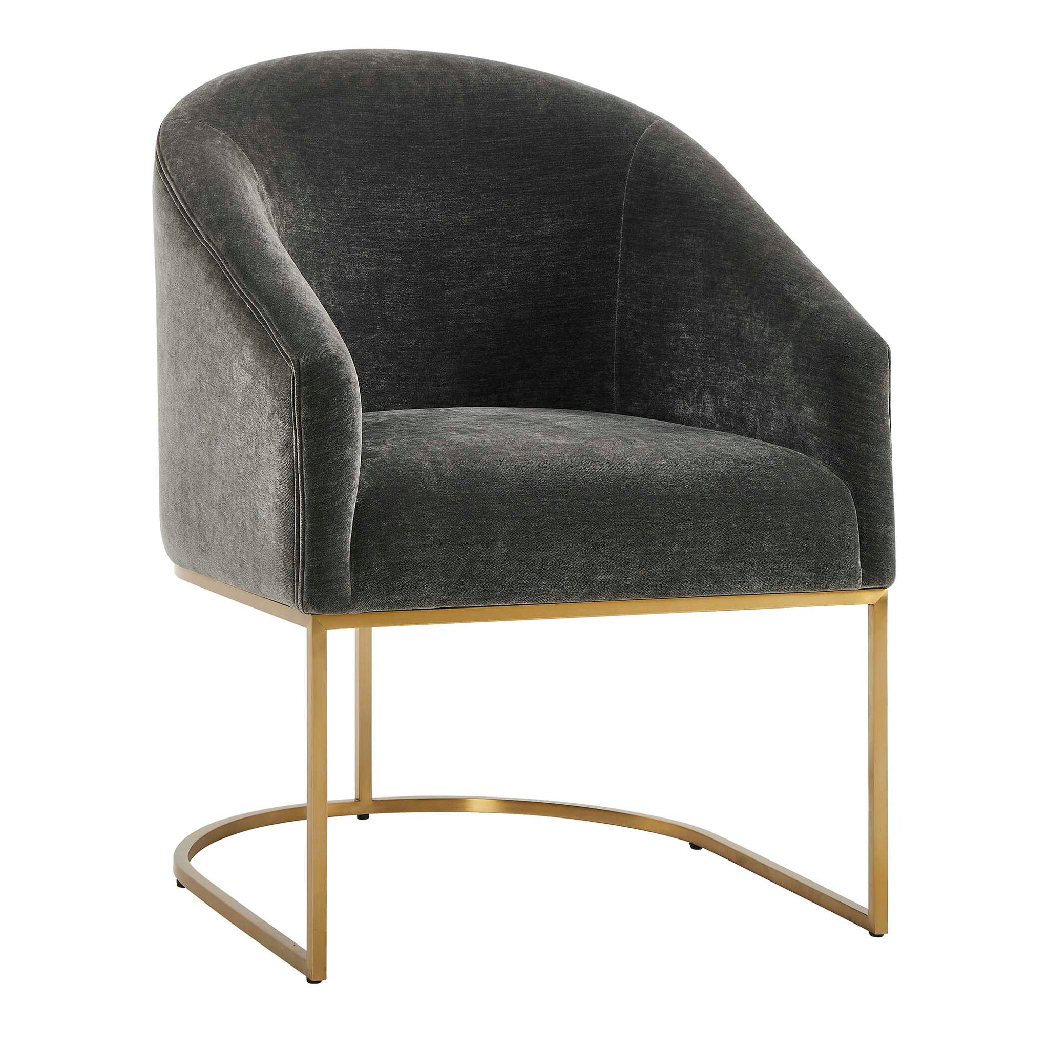 Hanni - Dining Chair - Charcoal / Gold