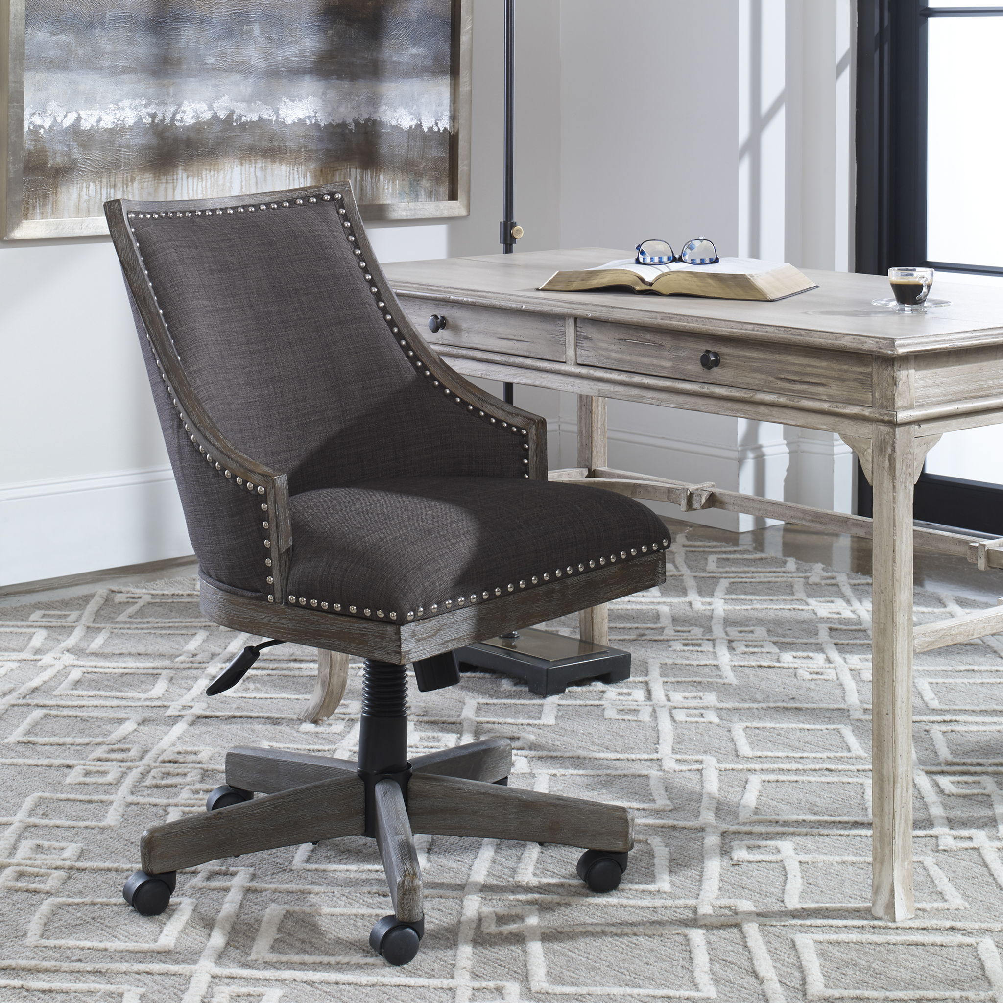 Aidrian - Desk Chair - Charcoal