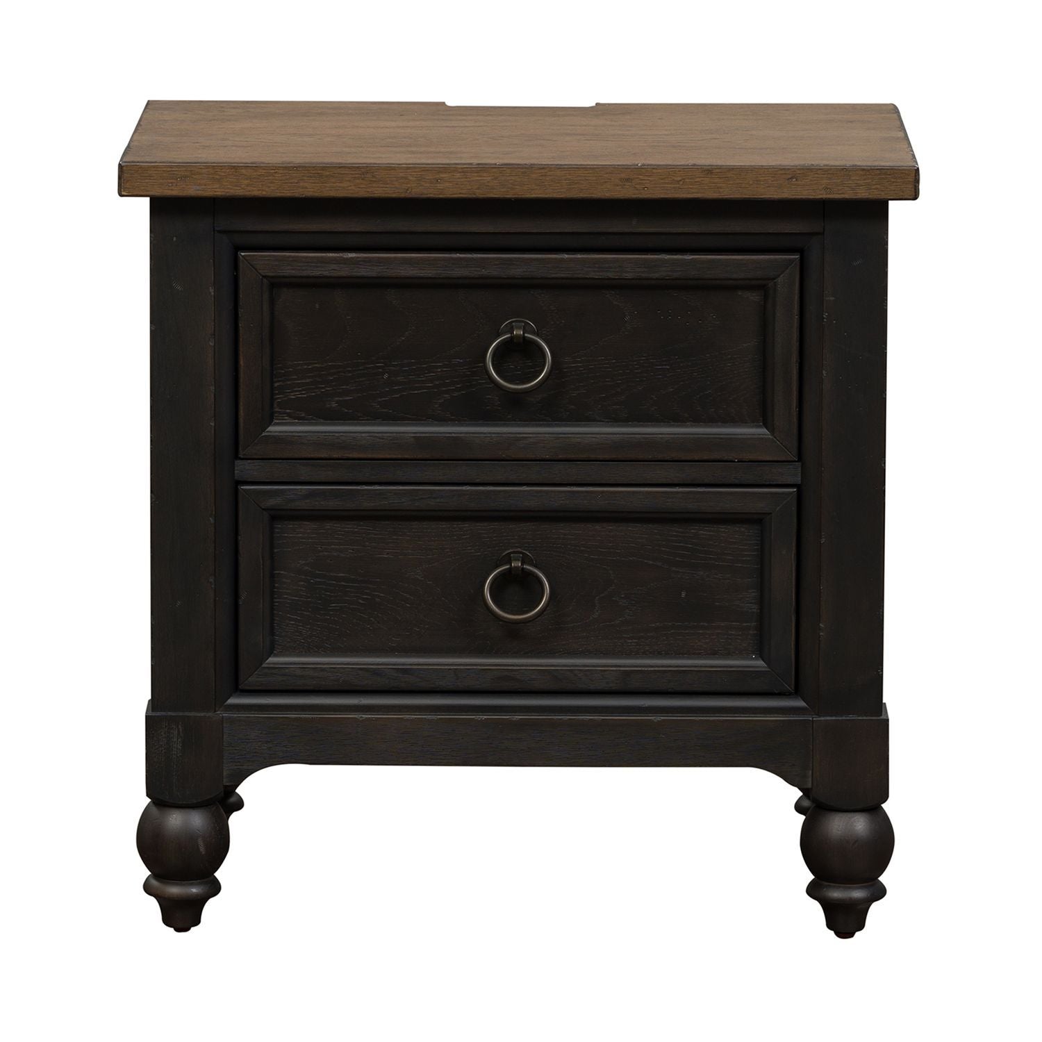 Americana Farmhouse - 2 Drawer Night Stand With Charging Station