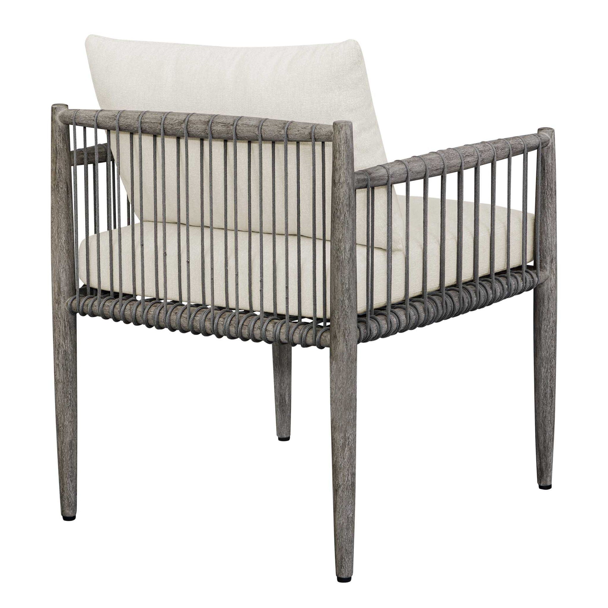 Borneo - Outdoor Dining Chair - White / Dark Gray