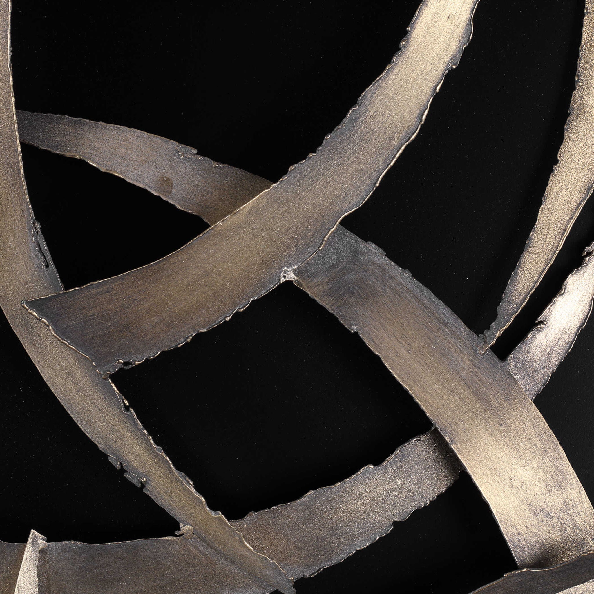 Brushstrokes - Metal Wall Art (Set of 2) - Black