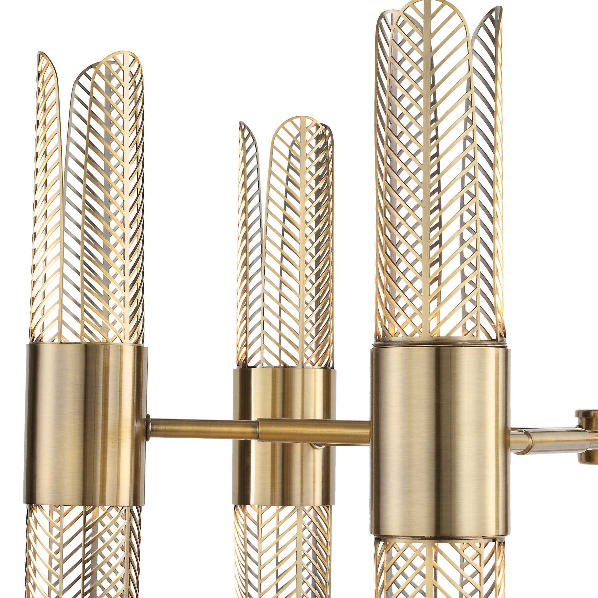 Cret - 12 Light Brass Chandelier - Bronze