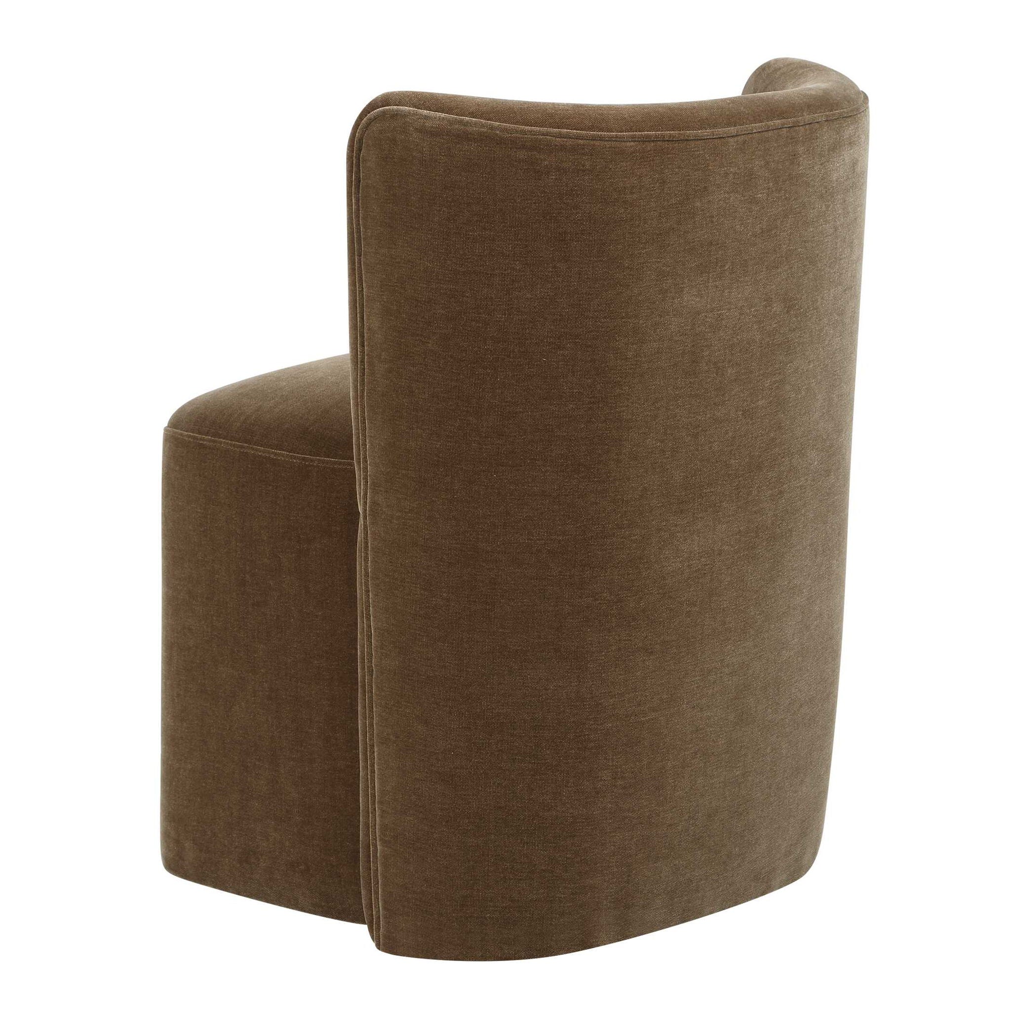 Outlook - Modern Velvet Dining Chair - Brown