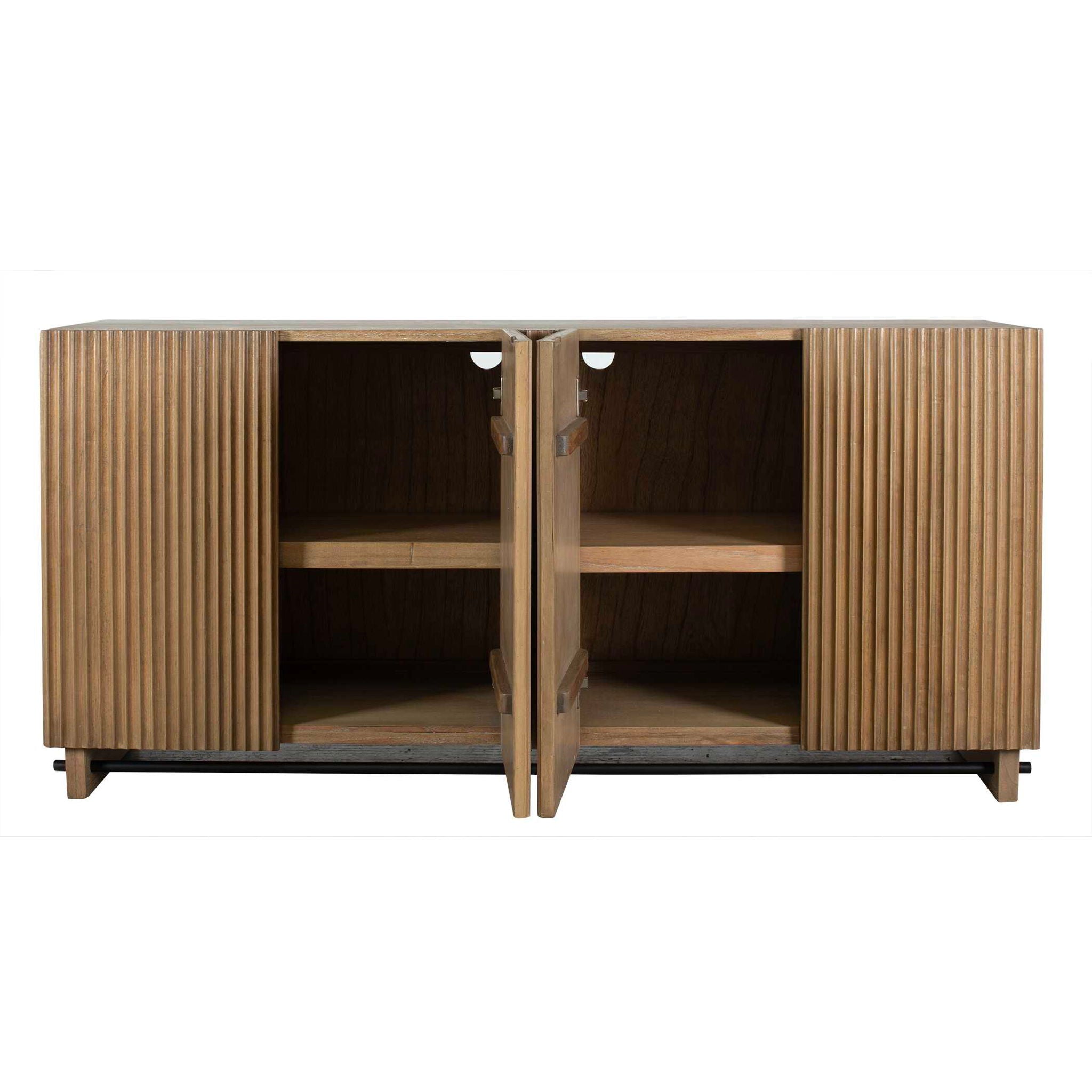 Kellem - Wood 4 Door Cabinet - Natural