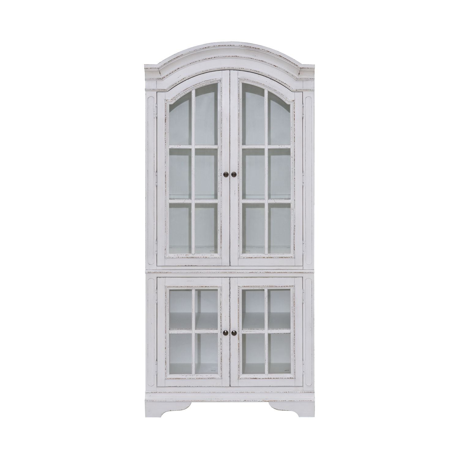 Magnolia Manor - Display Cabinet - Antique White / Weathered Bark