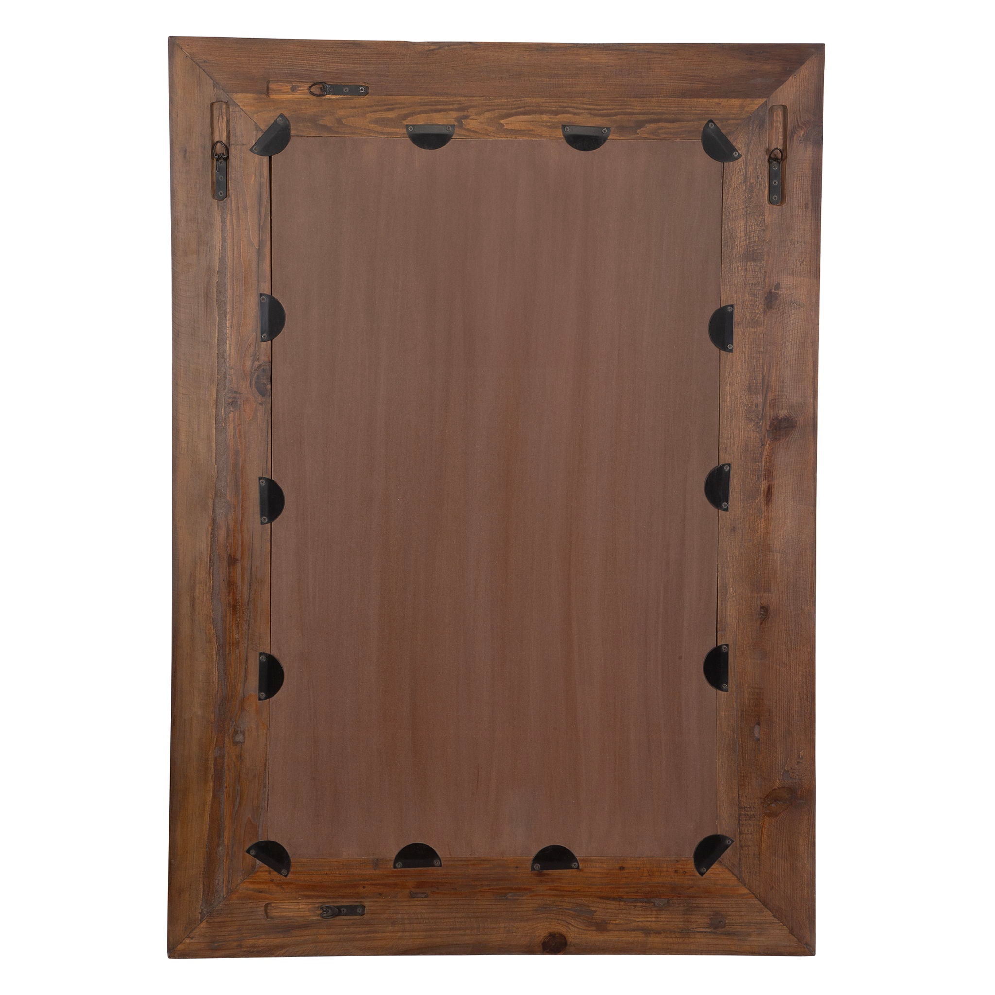 Rennick - Large Reclaimed Pine Mirror - Dark Brown