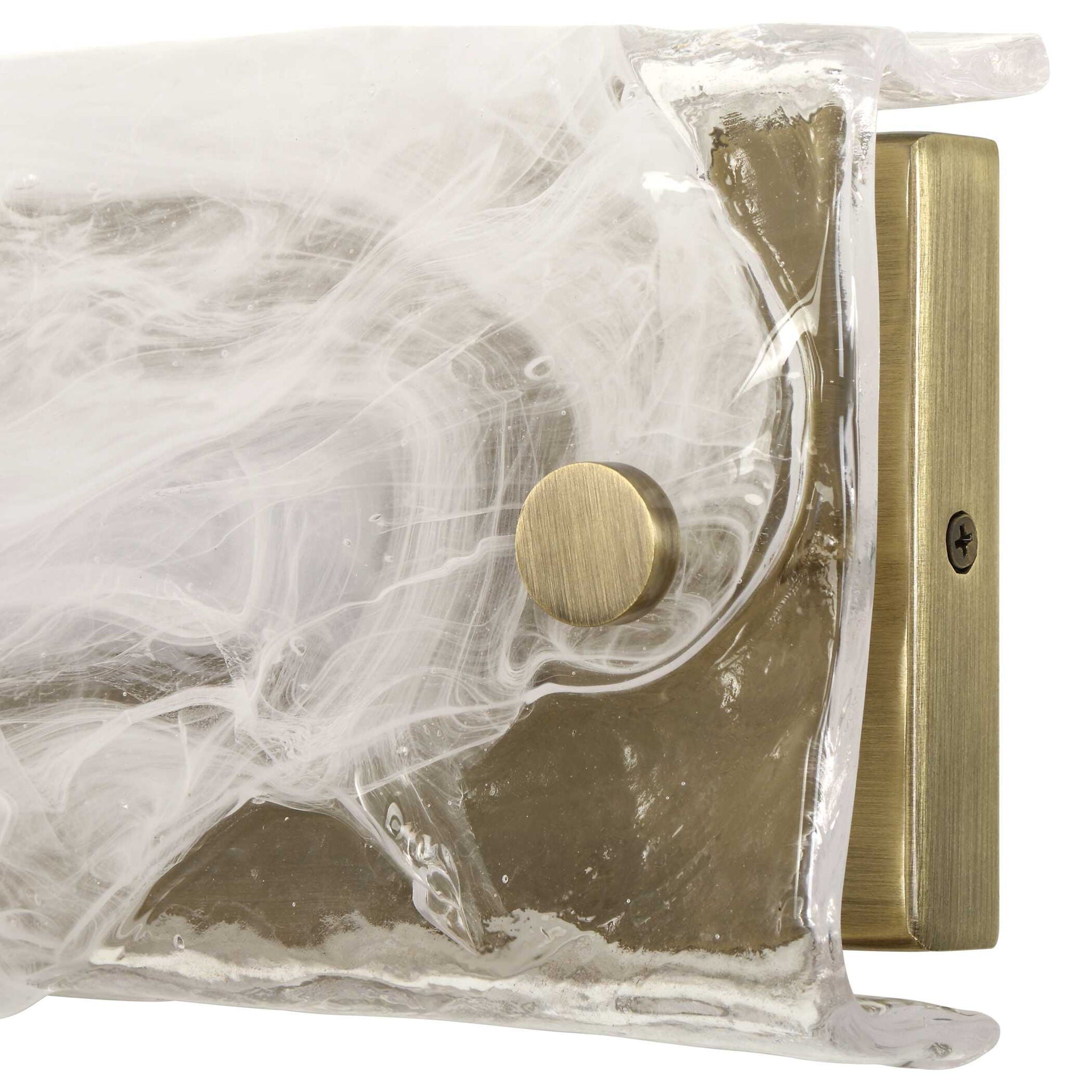 Taffy - 1 Light LED Swirl Glass Sconce - White