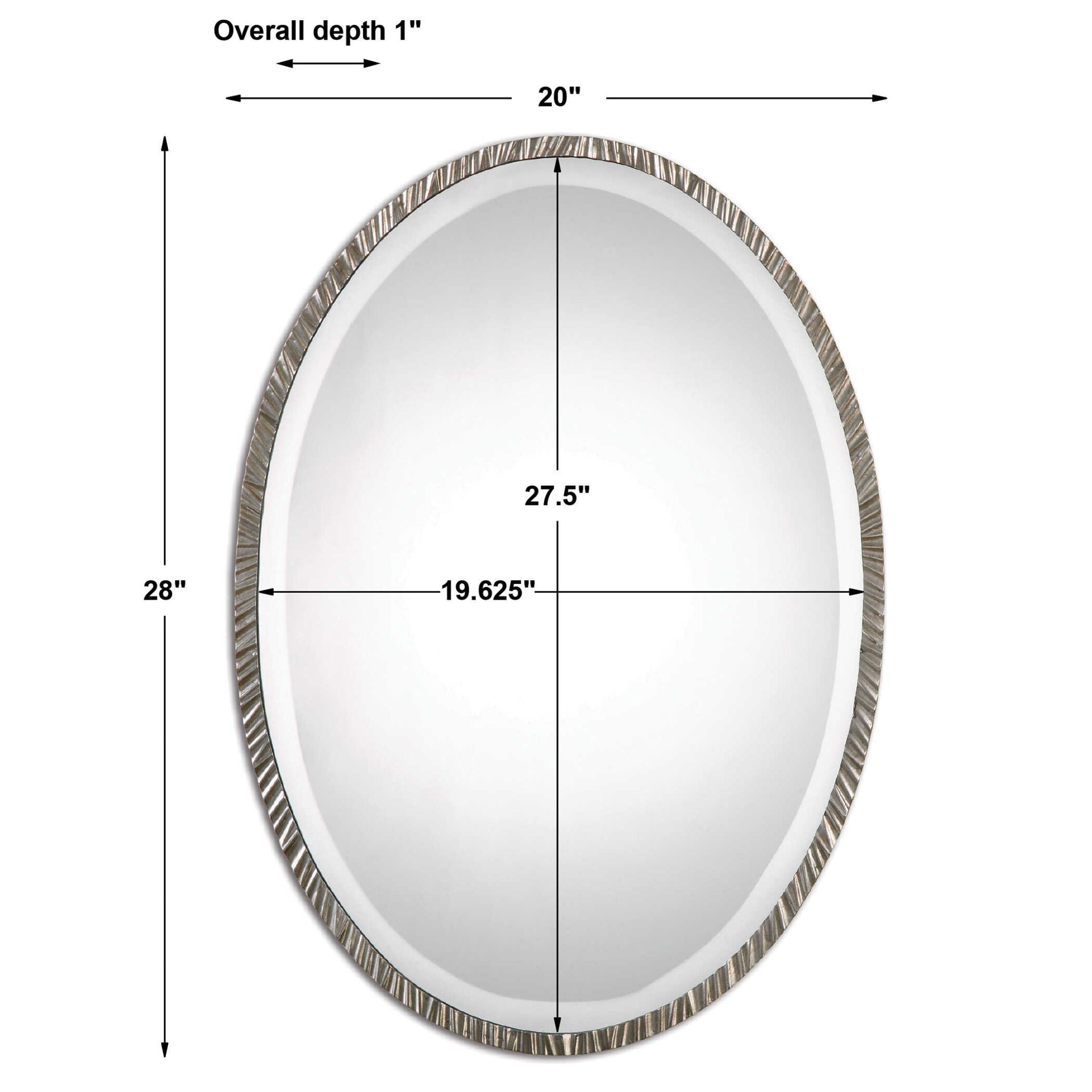 Annadel - Oval Wall Mirror - Pearl Silver
