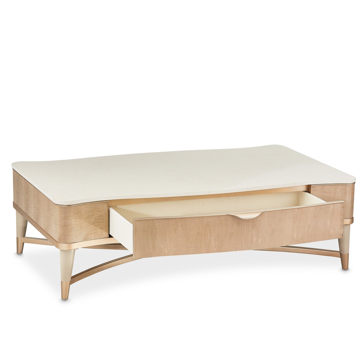 Malibu Crest Rectangular Cocktail Table - Blush