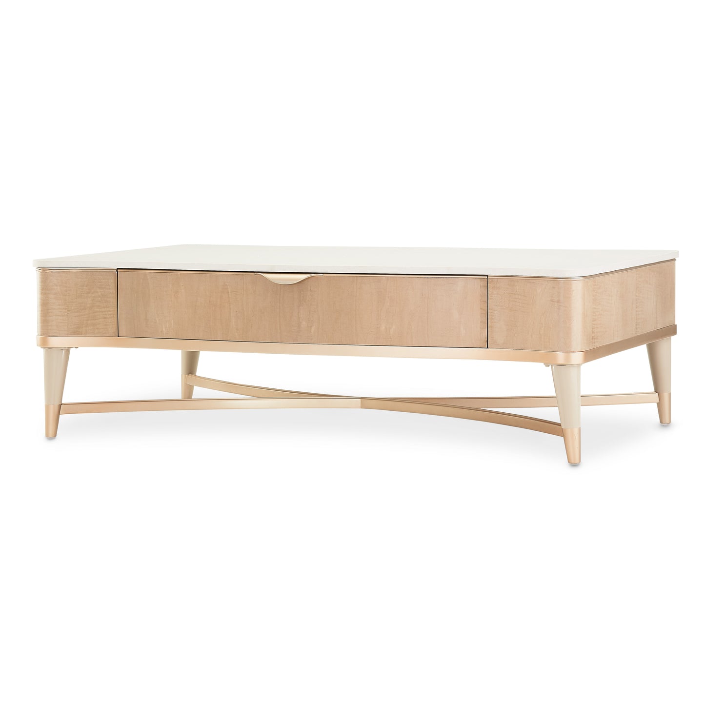 Malibu Crest Rectangular Cocktail Table - Blush