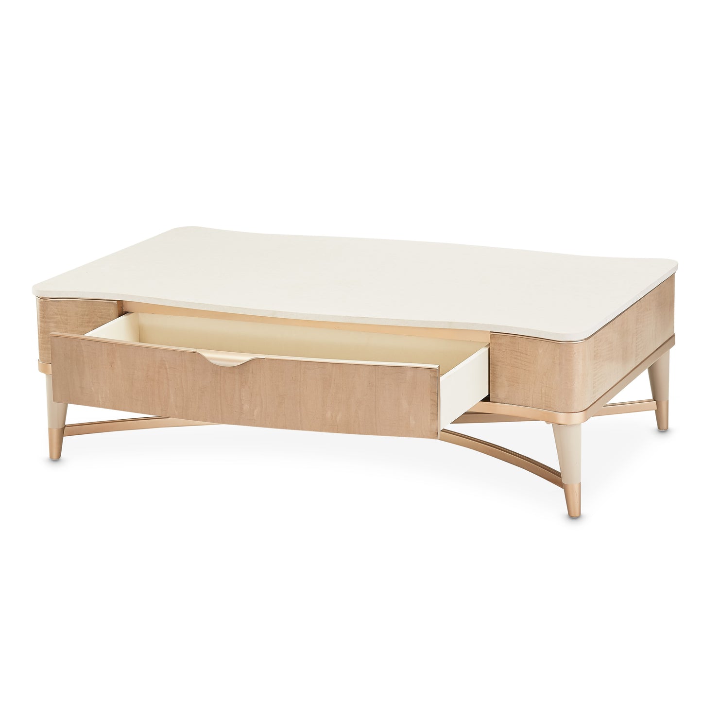 Malibu Crest Rectangular Cocktail Table - Blush
