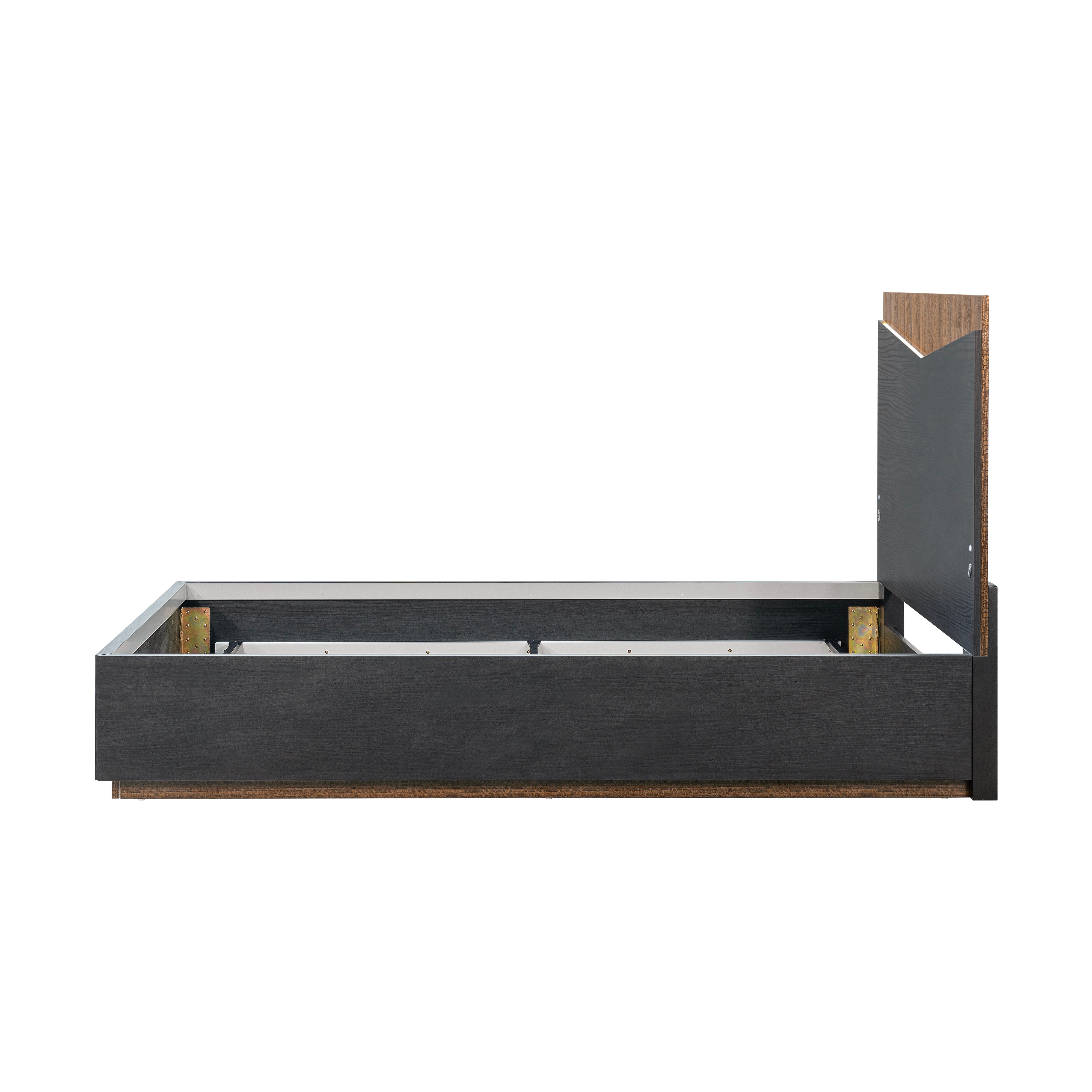 Kayner Queen Bed with LED Lights - Charcoal