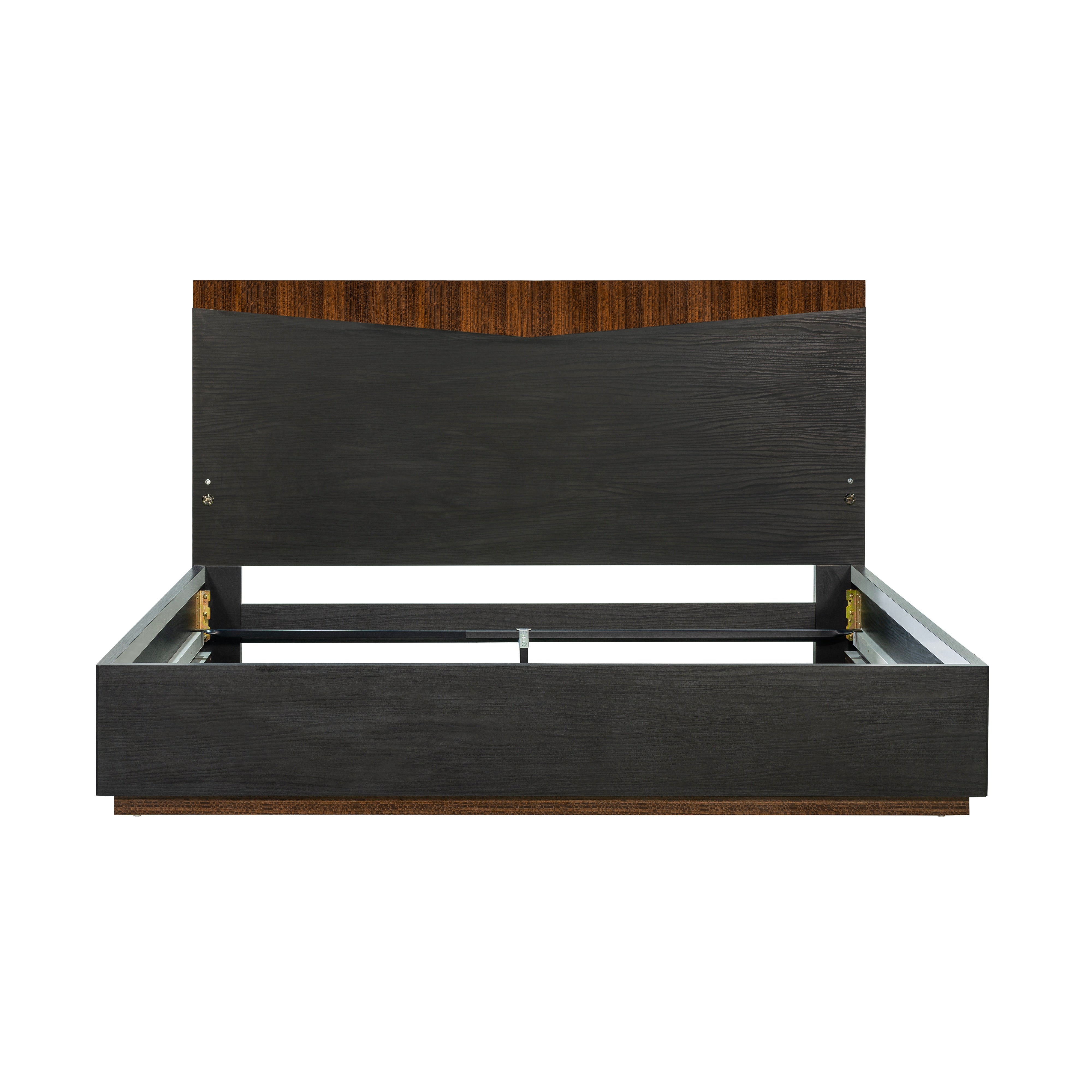 Kayner Eastern King Bed with LED Lights - Charcoal