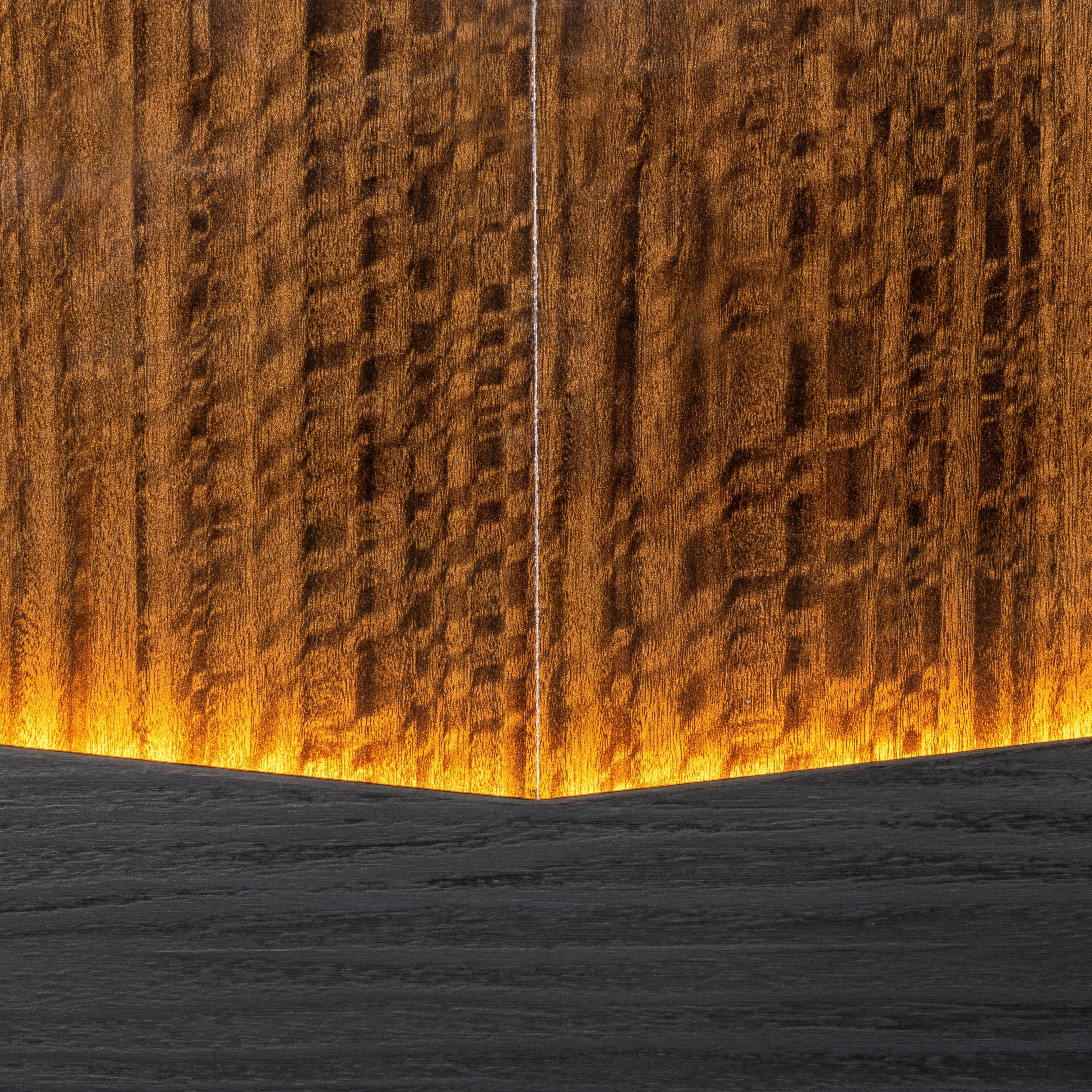 Kayner Eastern King Bed with LED Lights - Charcoal