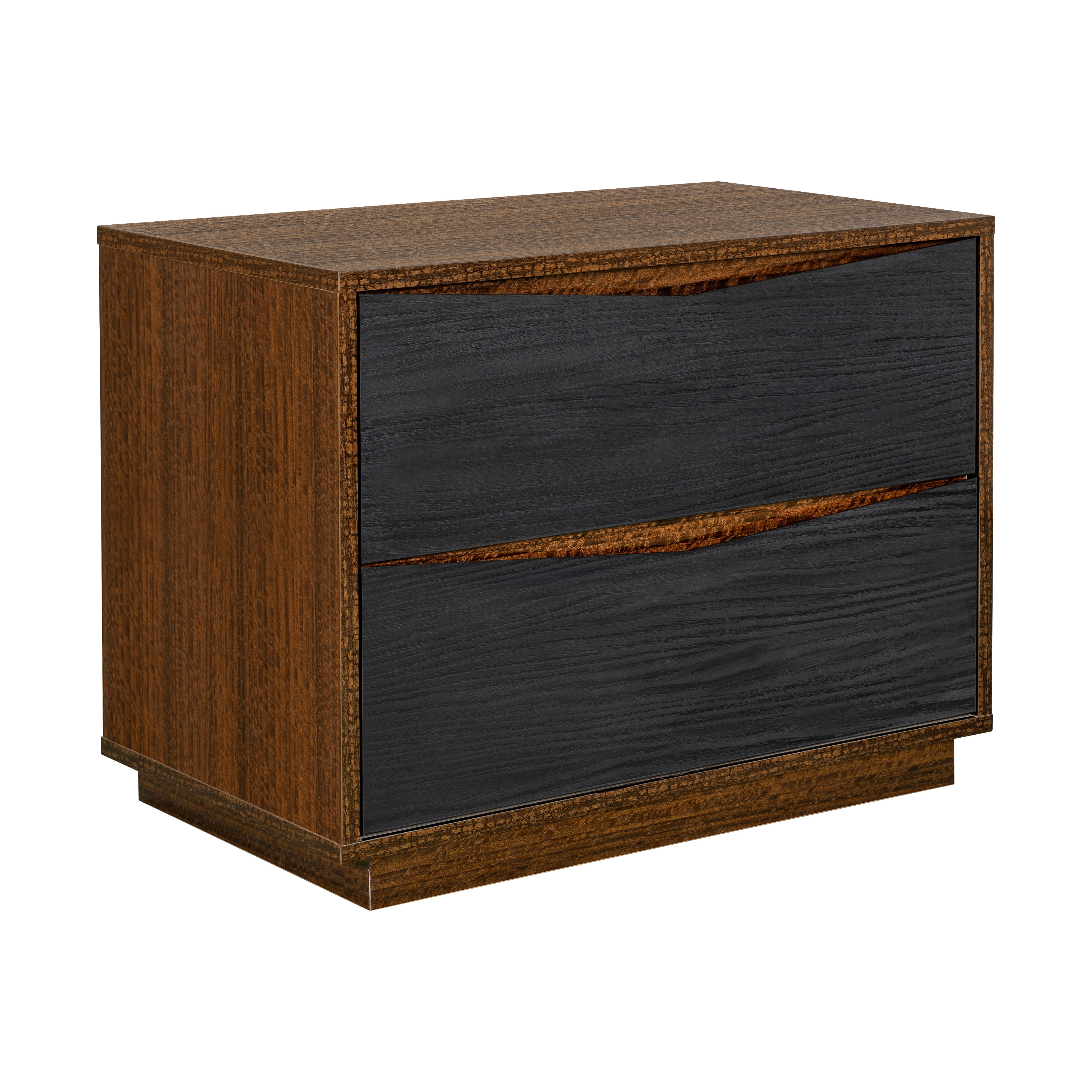 Kayner 2-Drawer Nightstand - Charcoal