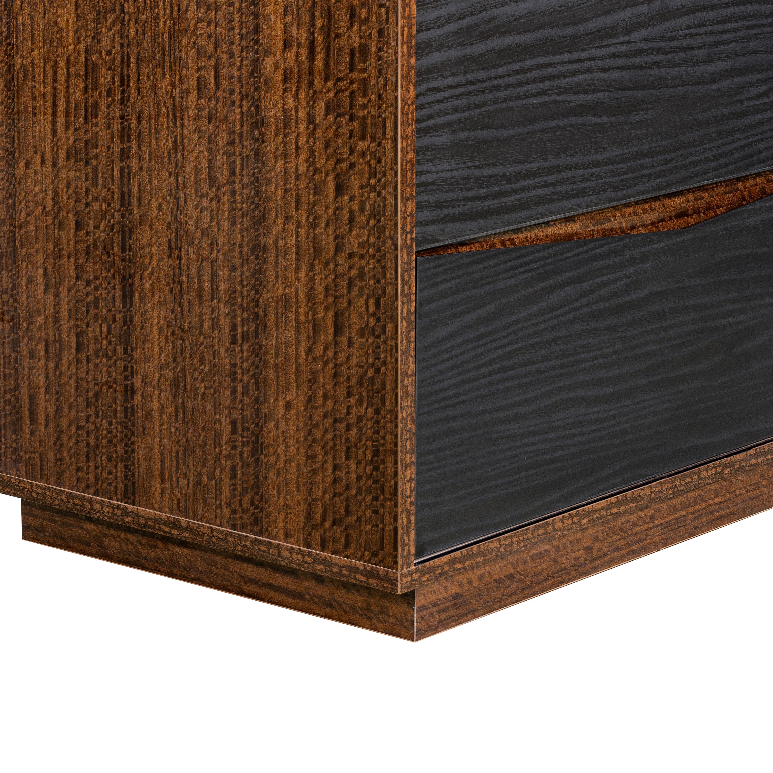 Kayner 2-Drawer Nightstand - Charcoal