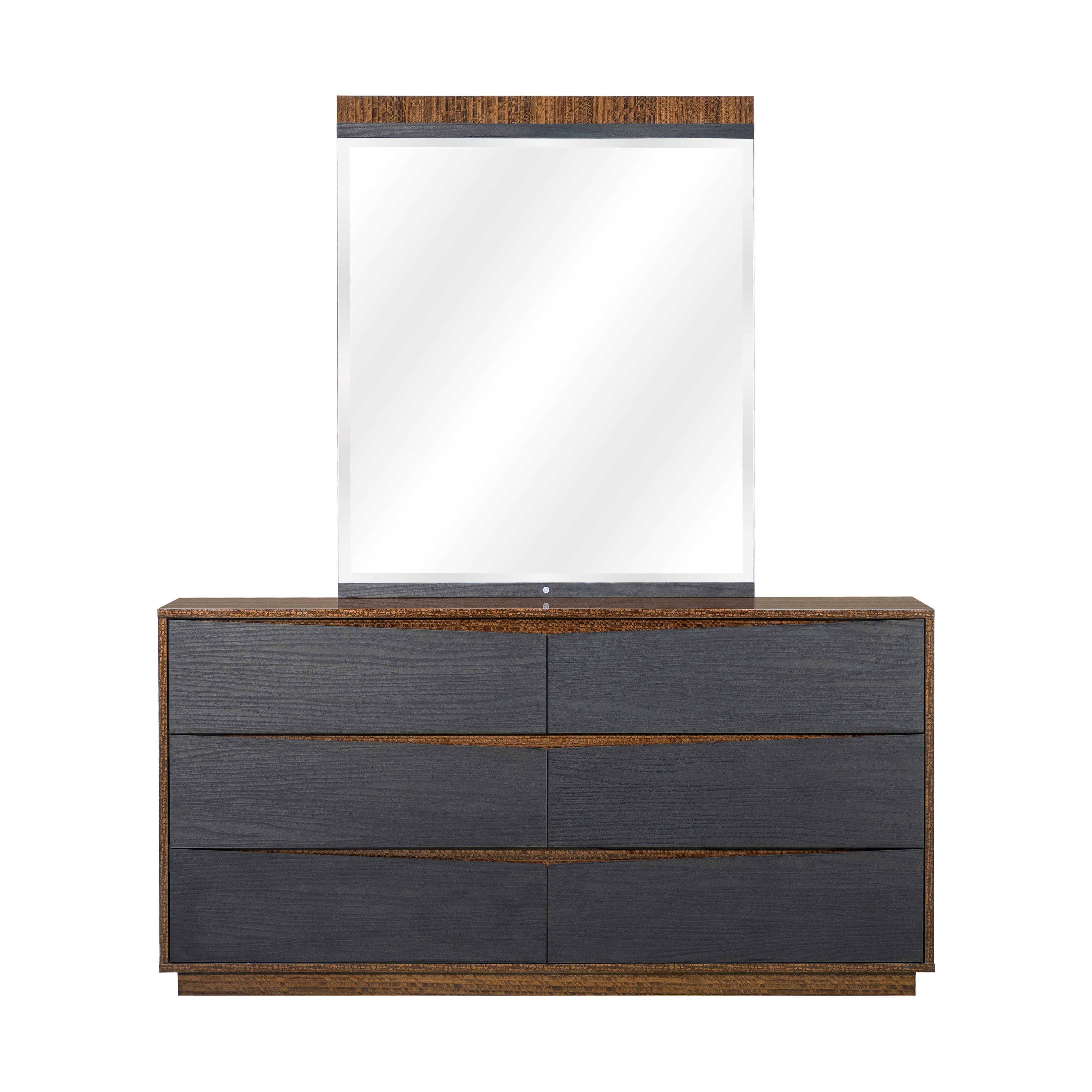 Kayner Dresser with Mirror - Charcoal