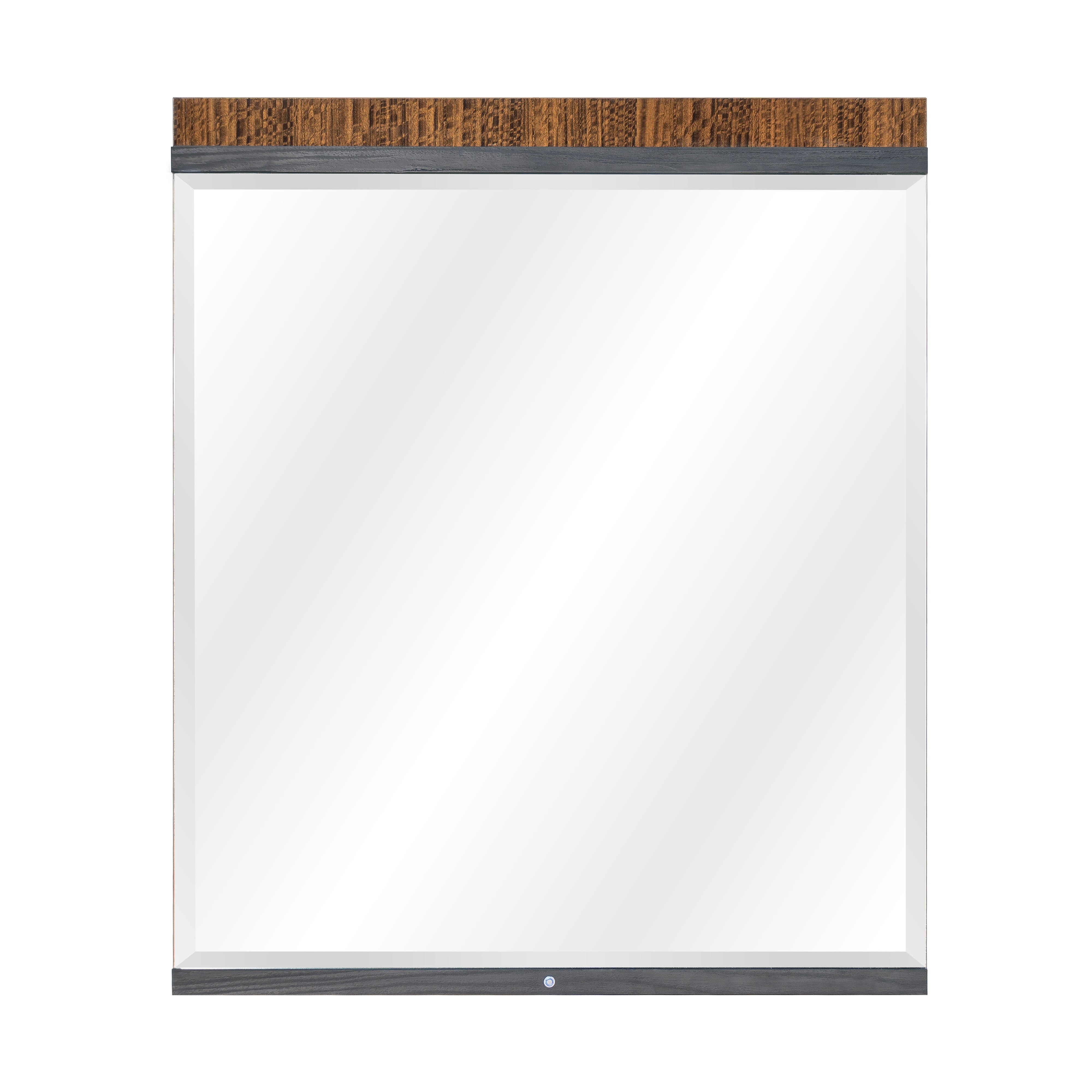 Kayner Dresser Mirror with LED Lights - Charcoal