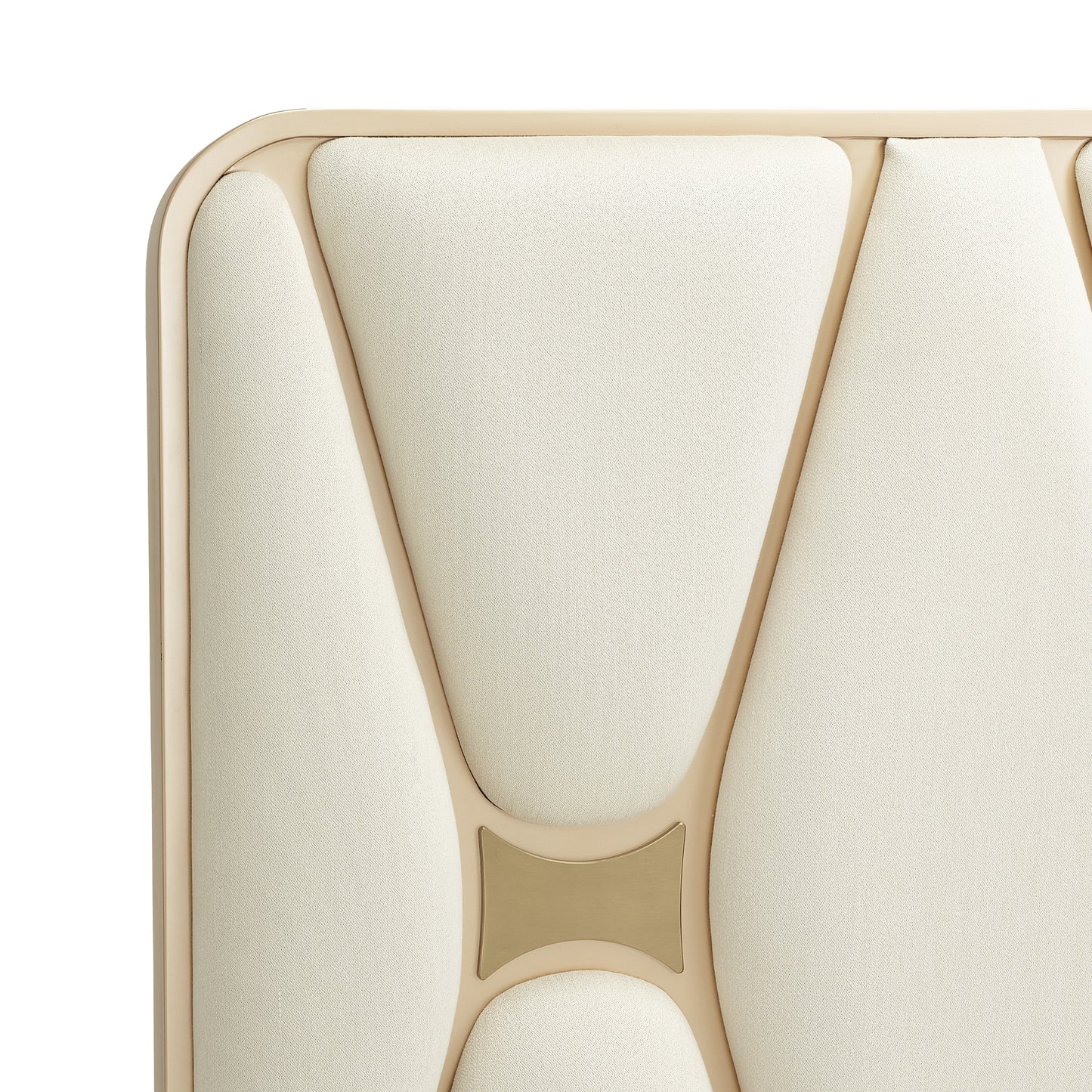 La Rachelle Eastern King Upholstered Panel Bed - Champagne