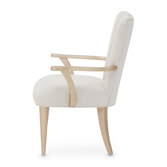La Rachelle Dining Arm Chair - Icicle/Champagne