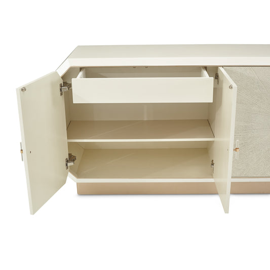 La Rachelle Sideboard with Mirror - Medium Champagne