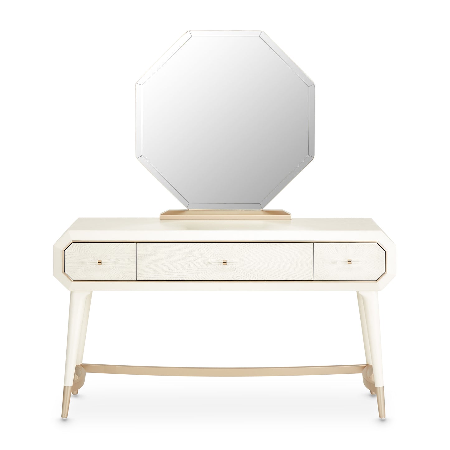 La Rachelle Vanity with Mirror - Champagne