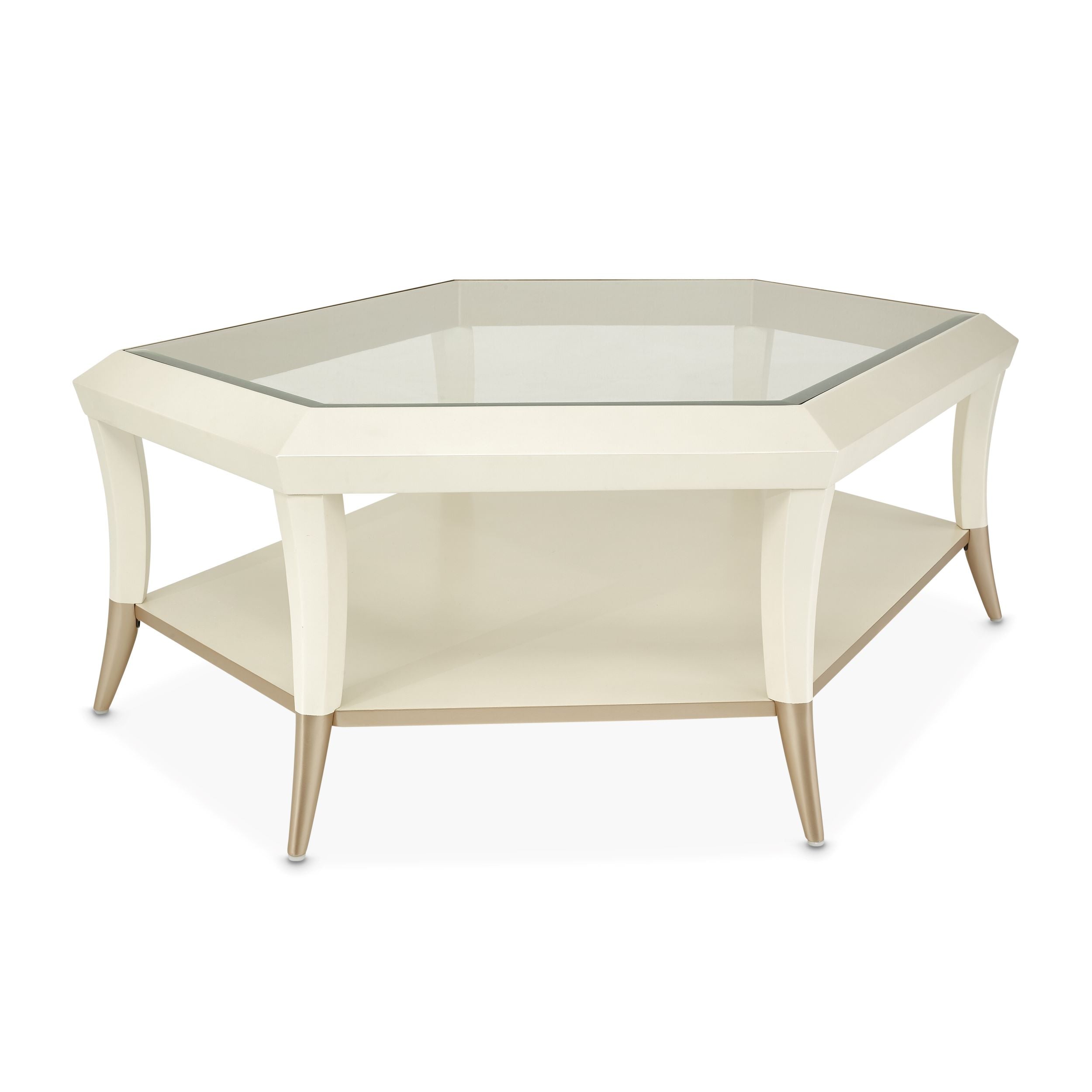 La Rachelle Hexagon Cocktail Table - Champagne