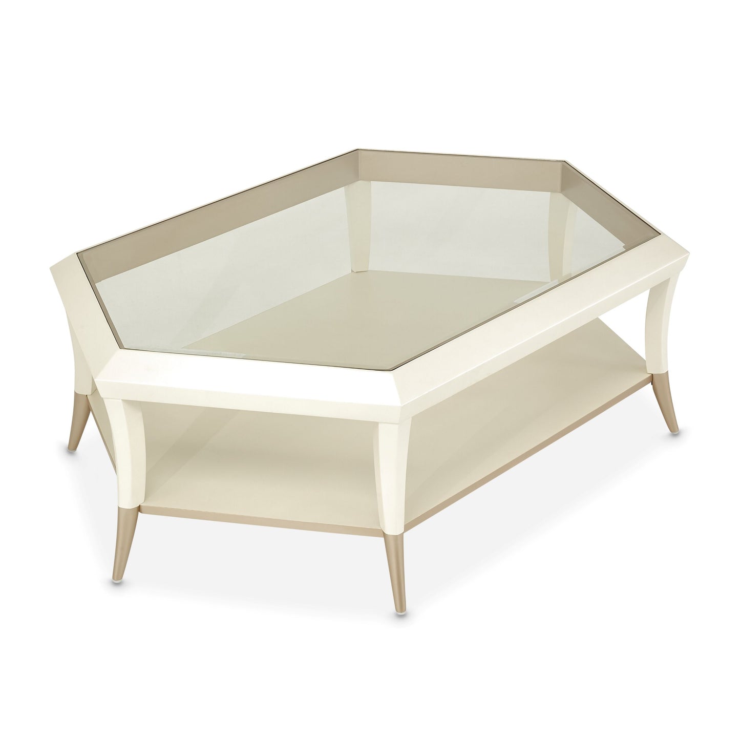 La Rachelle Hexagon Cocktail Table - Champagne