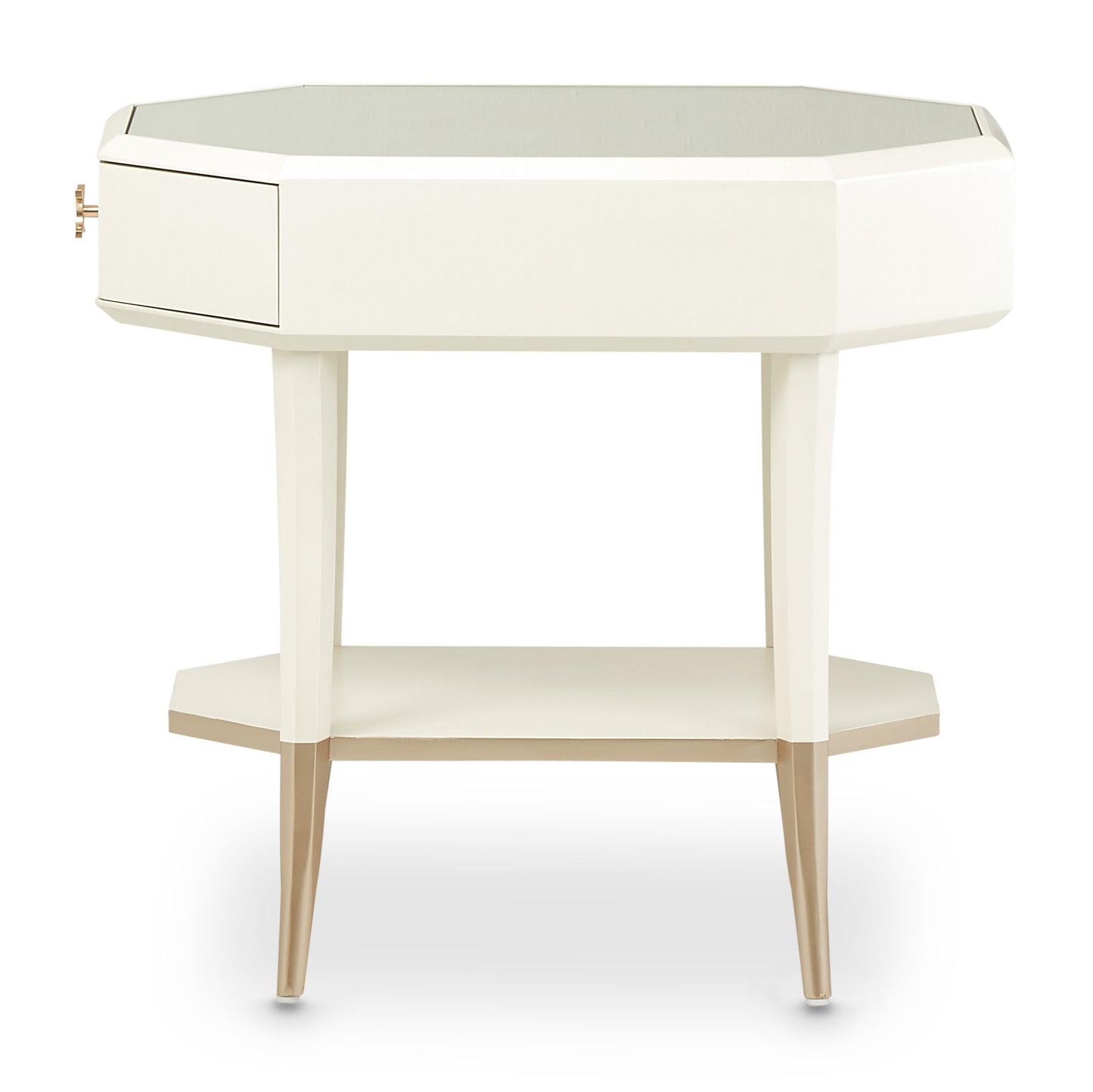 La Rachelle Octagonal End Table - Champagne