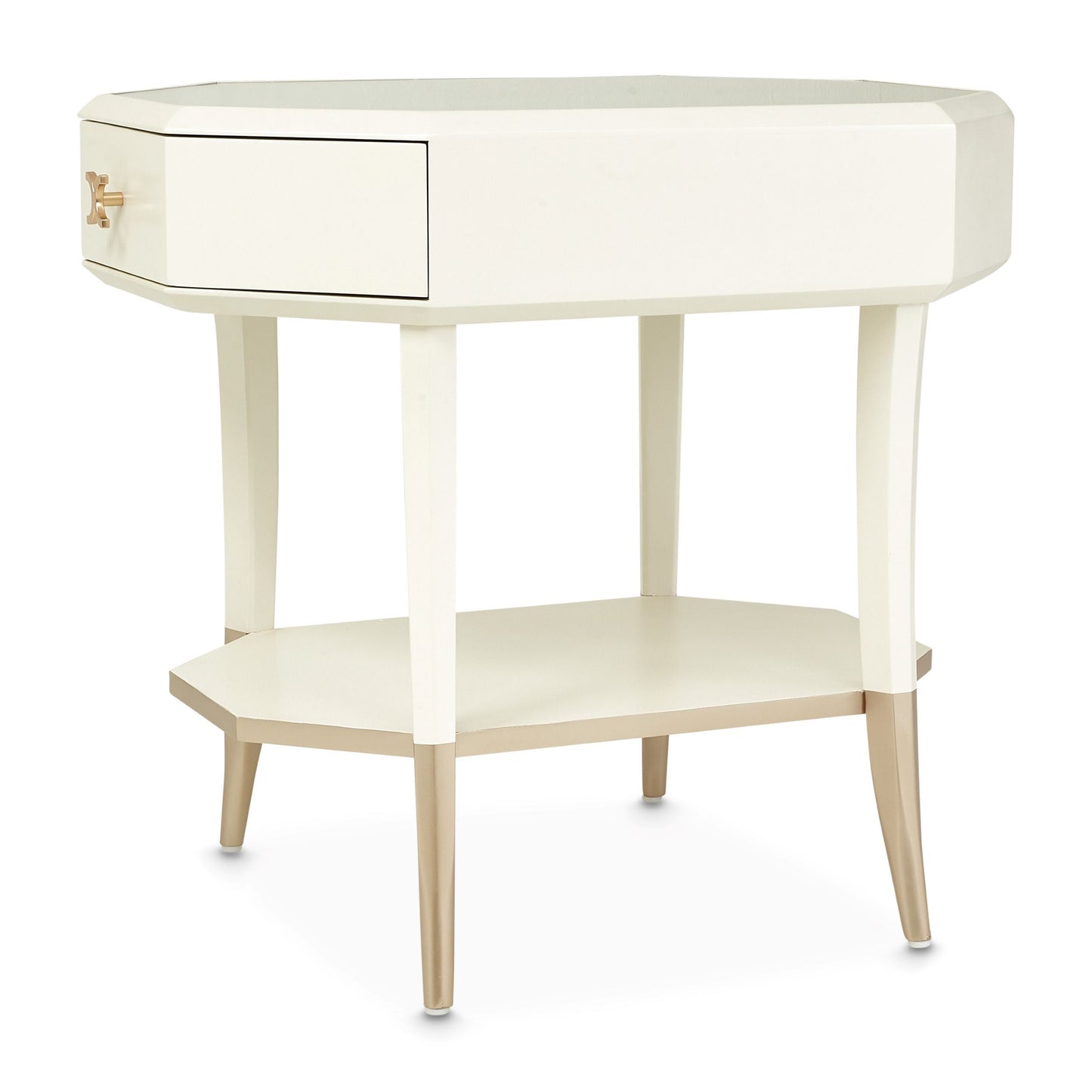 La Rachelle Octagonal End Table - Champagne
